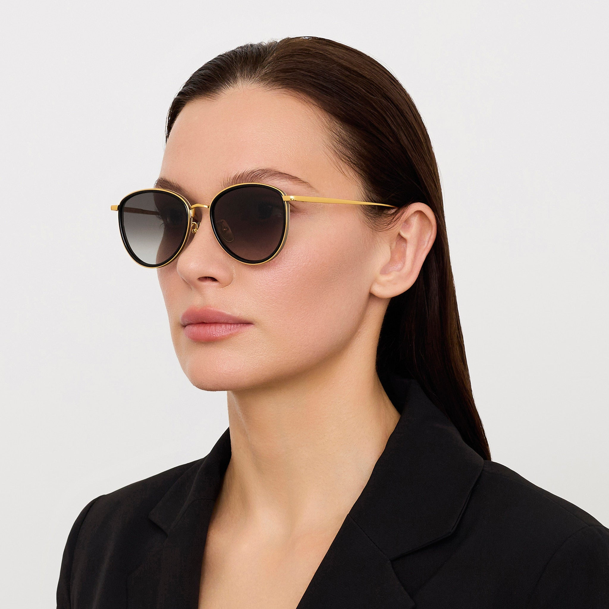 Dahlia Sunglasses in Black and Gold - 4