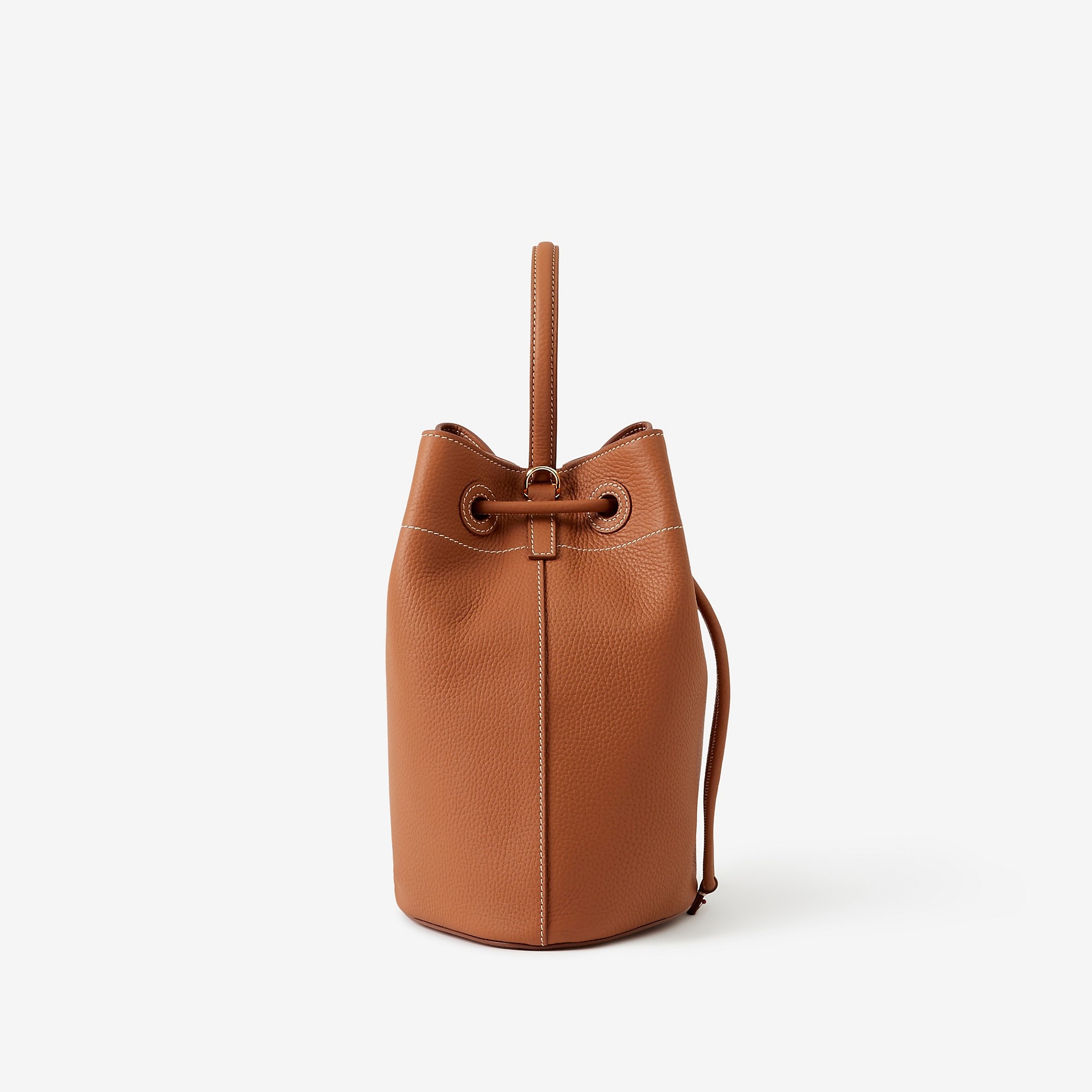 Small Grainy Leather TB Bucket Bag - 4