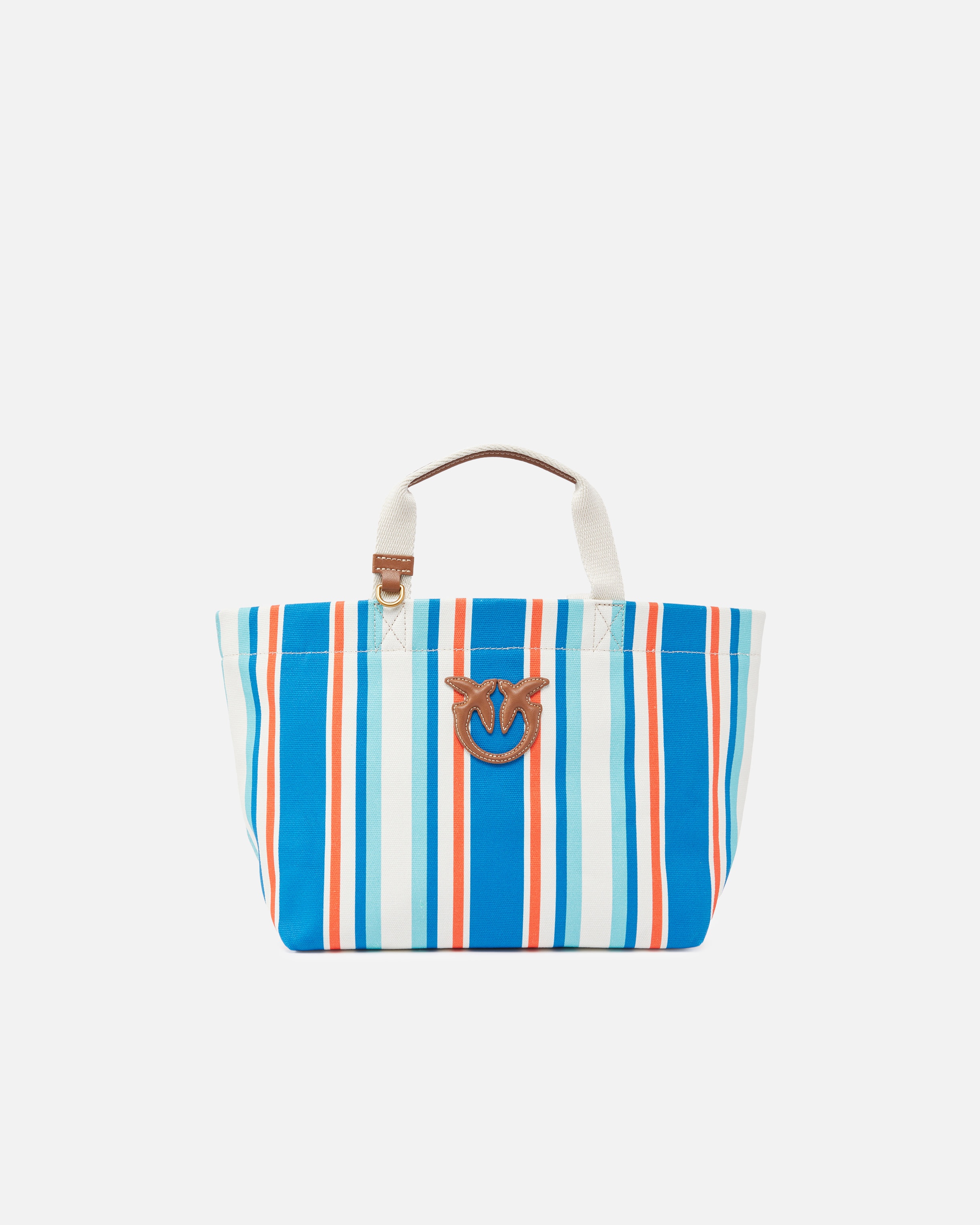 MEDIUM SHOPPER BAG IN STRIPED CANVAS - 1