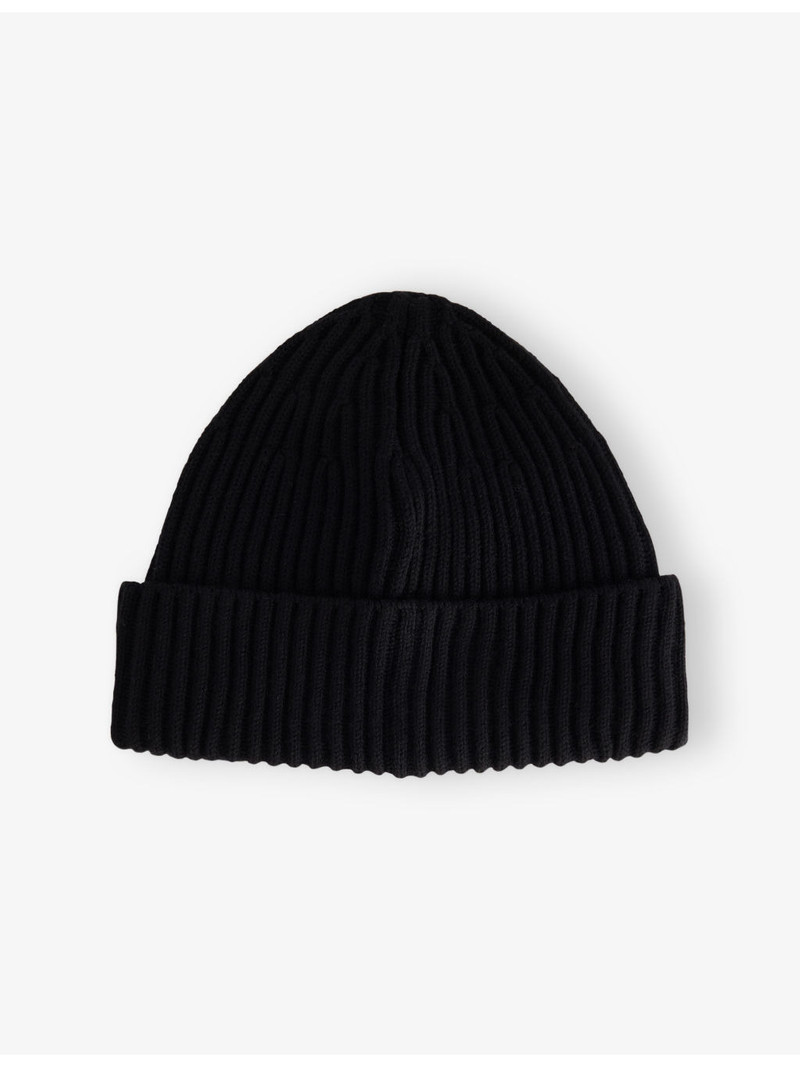 Logo-Patch Ribbed Wool Beanie Hat 3