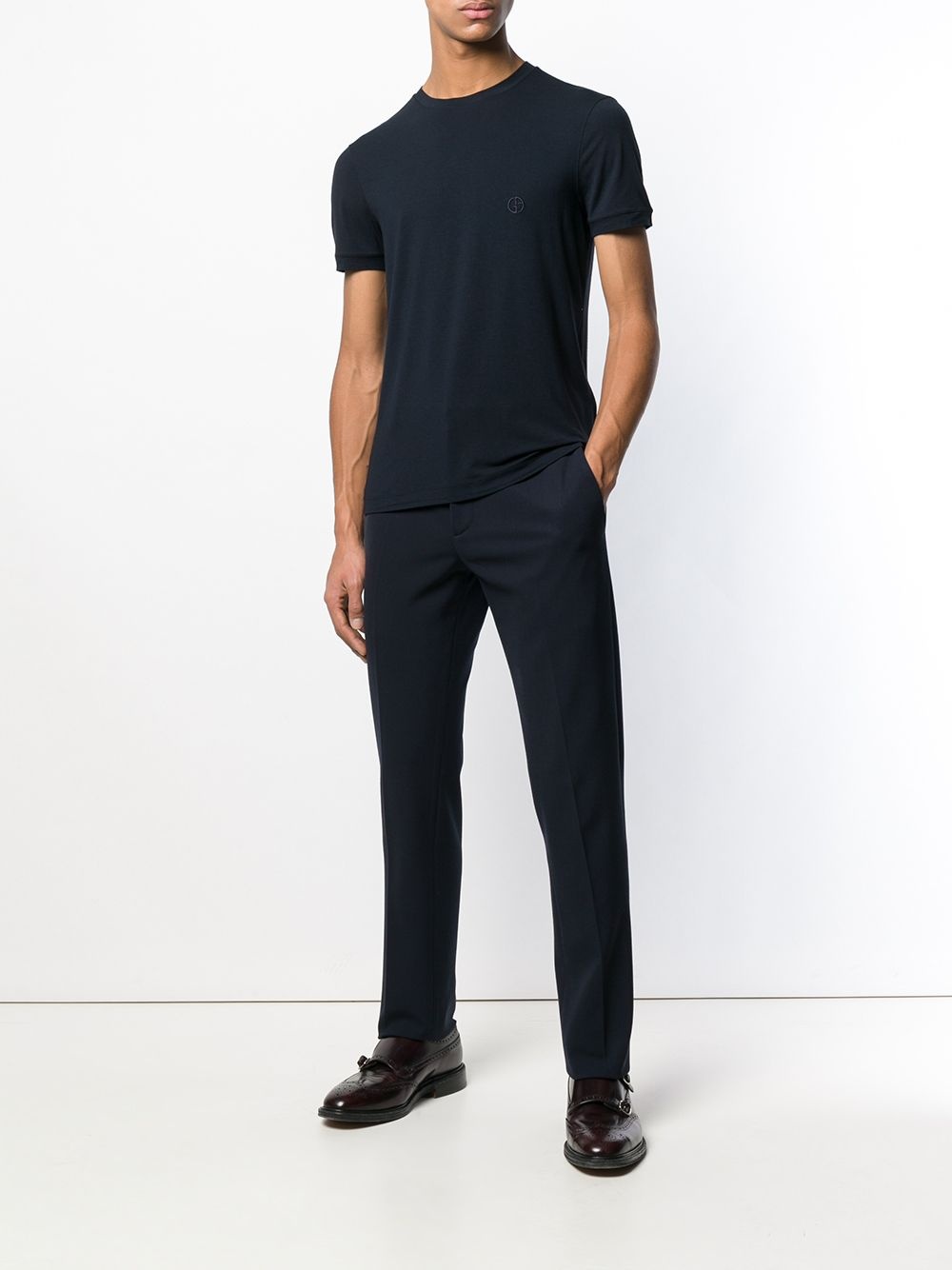 embroidered logo T-shirt - 2