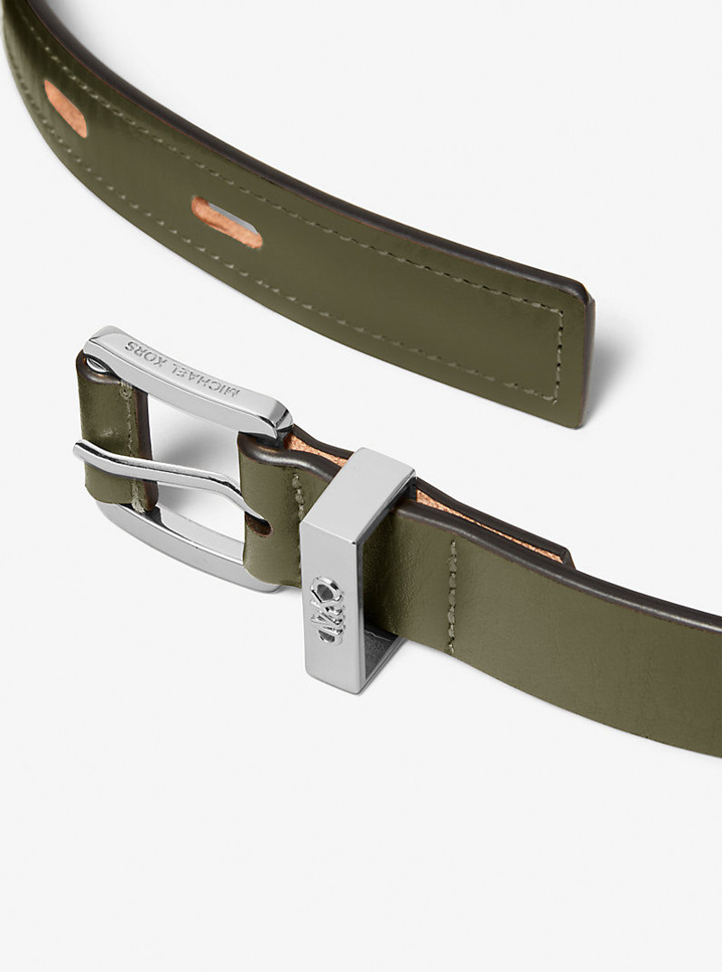 MICHAEL KORS Cutout Leather Blend Belt outlook