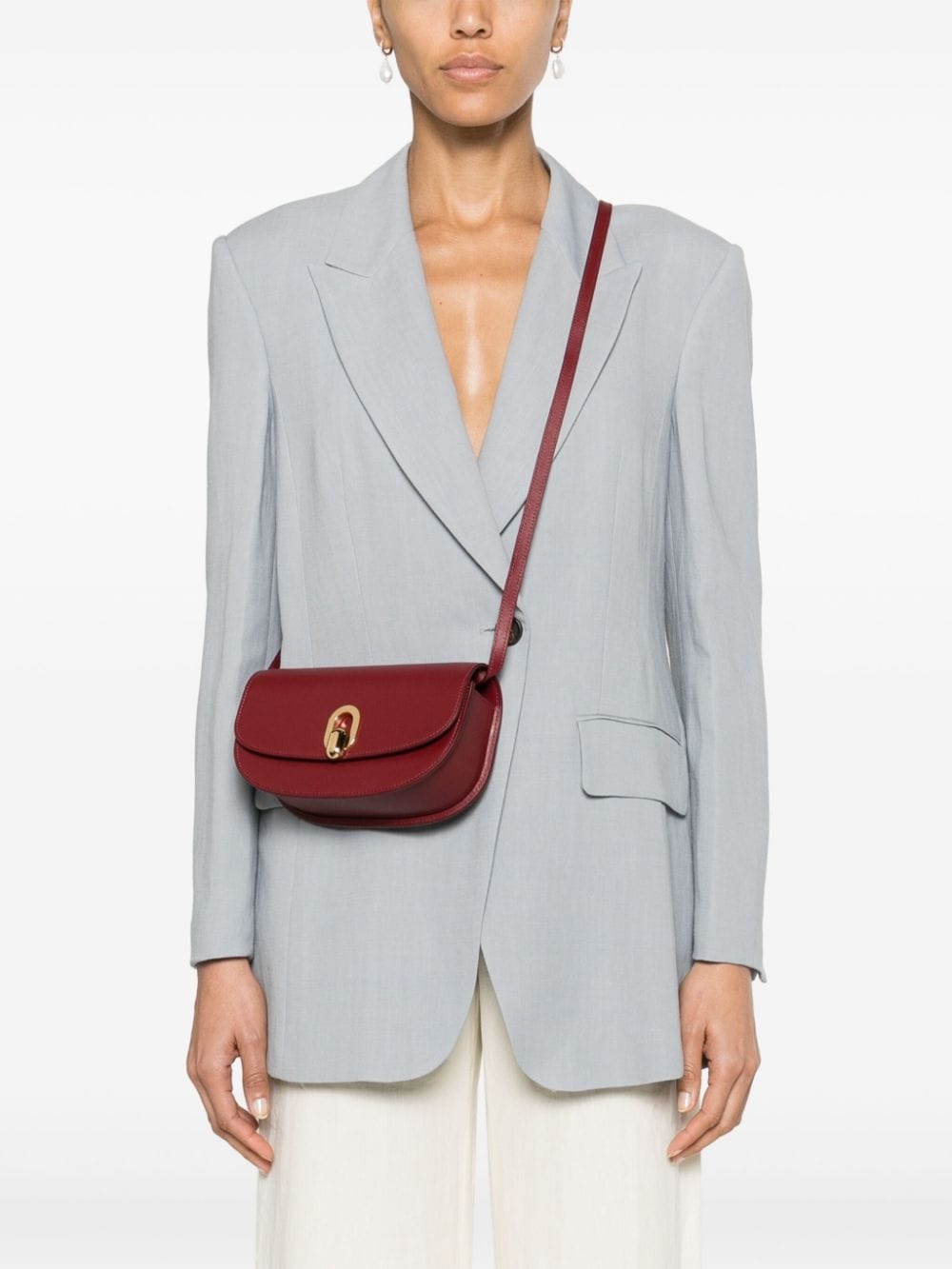 Tondo Crescent leather crossbody bag - 2