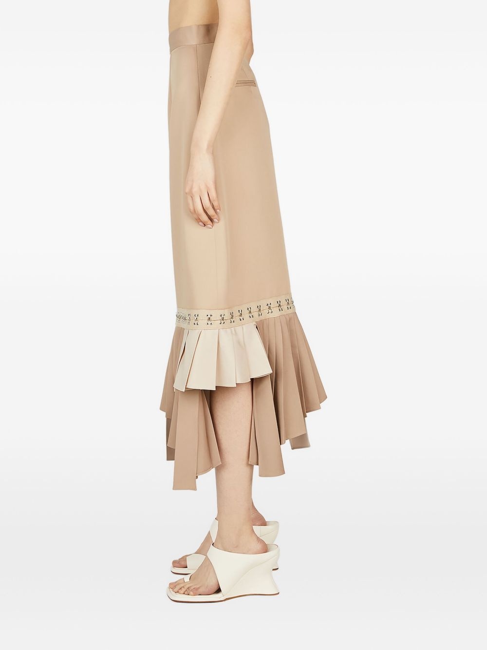pleated embellished skirt - 3