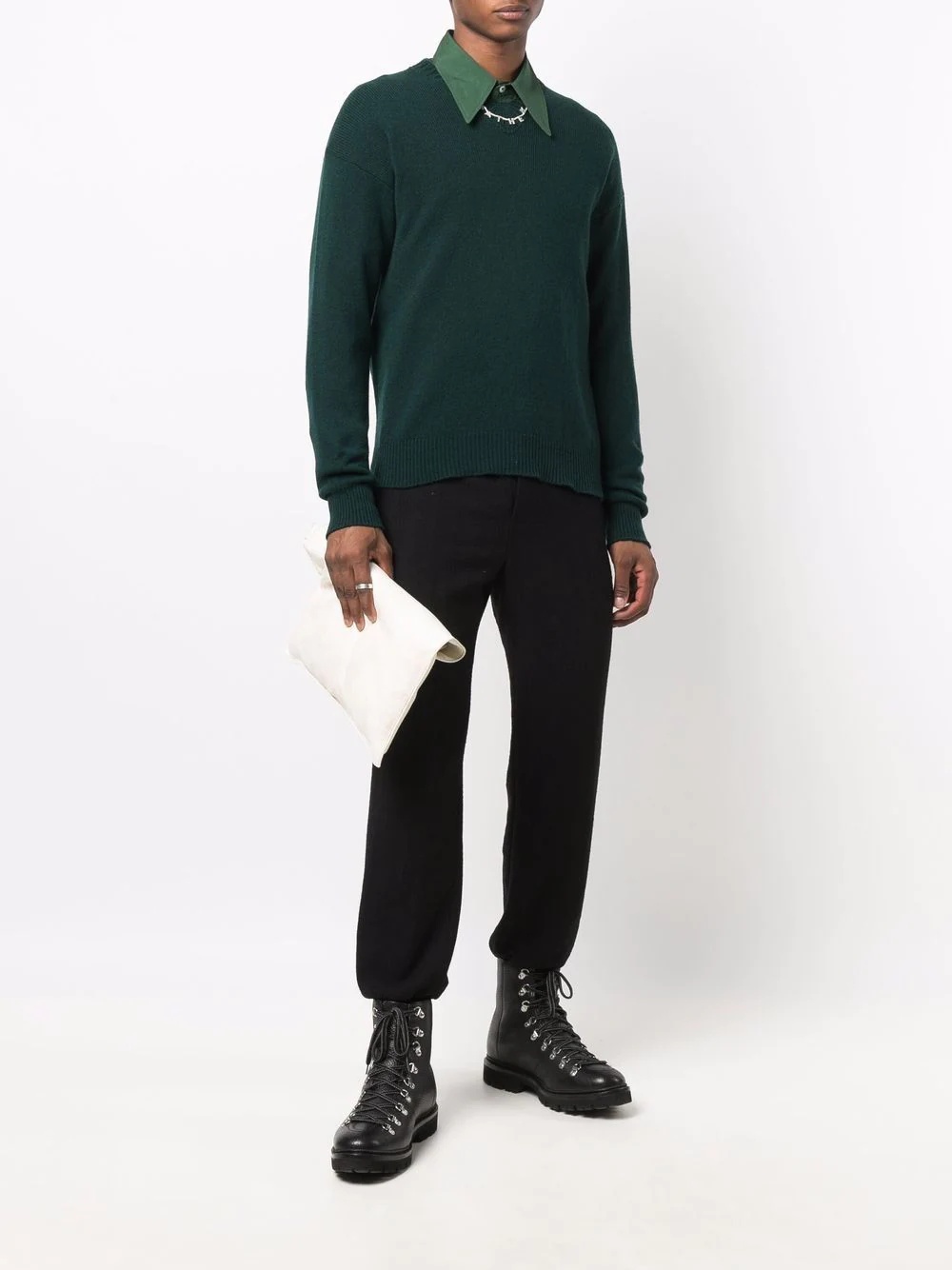 V-neck long-sleeve jumper - 2