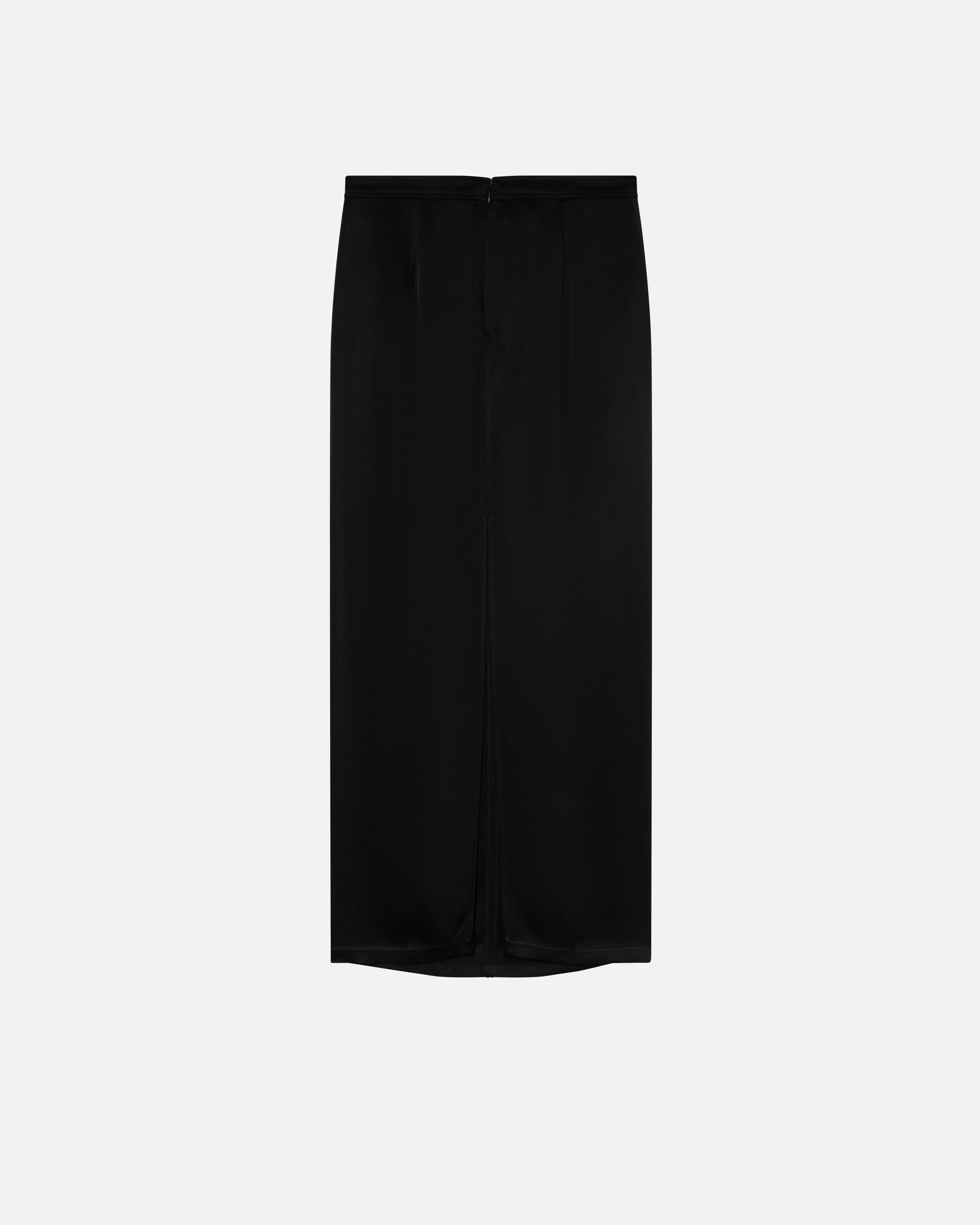 LONG SATIN SKIRT WITH REAR SLIT - 6