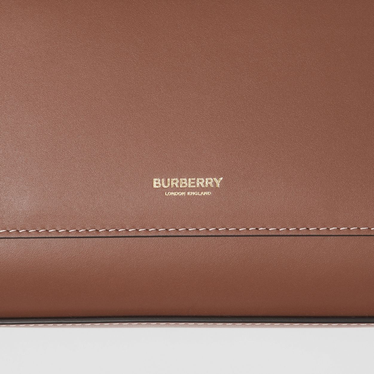 Small Topstitched Leather Pocket Tote 9