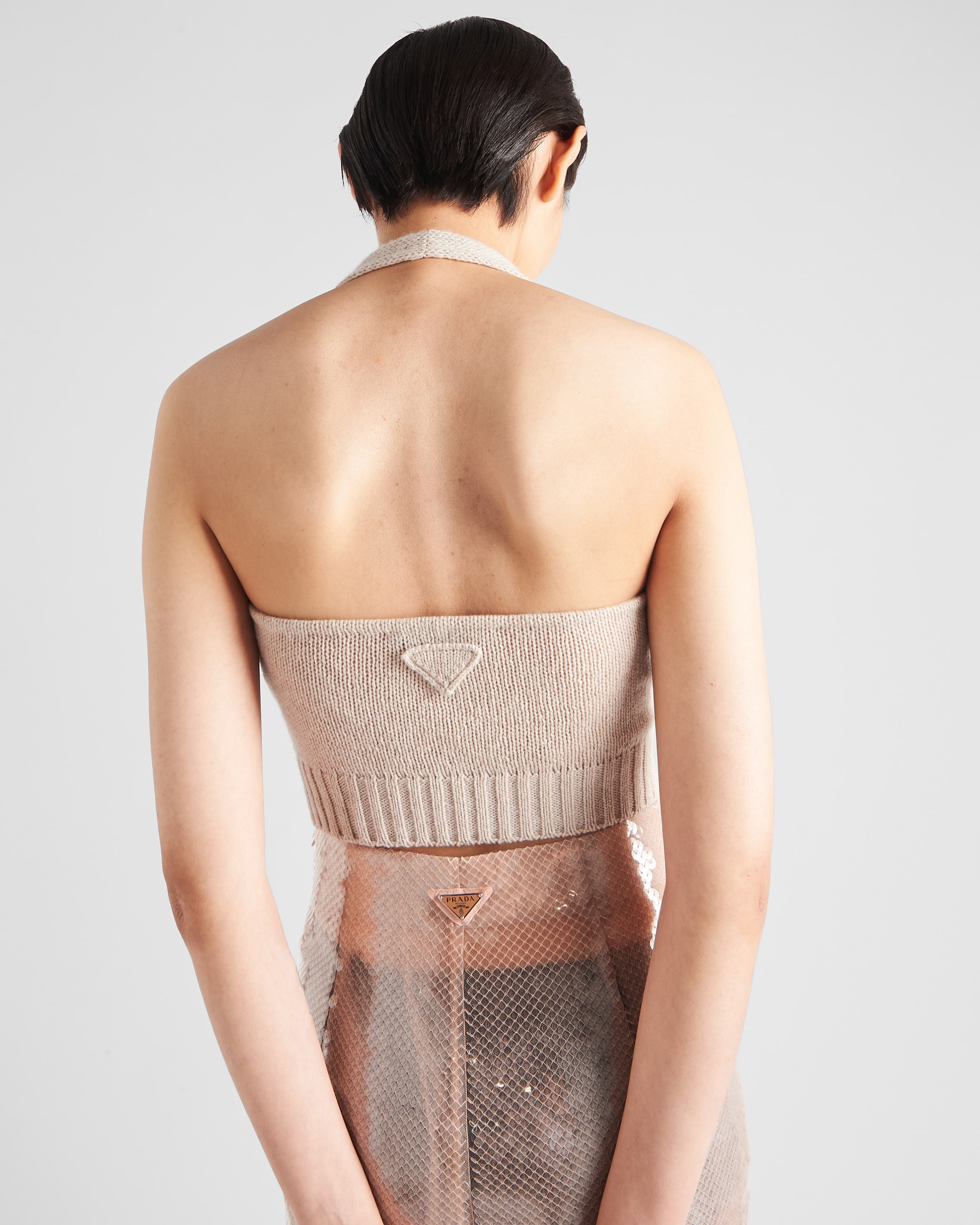 Sleeveless wool and cashmere top - 4