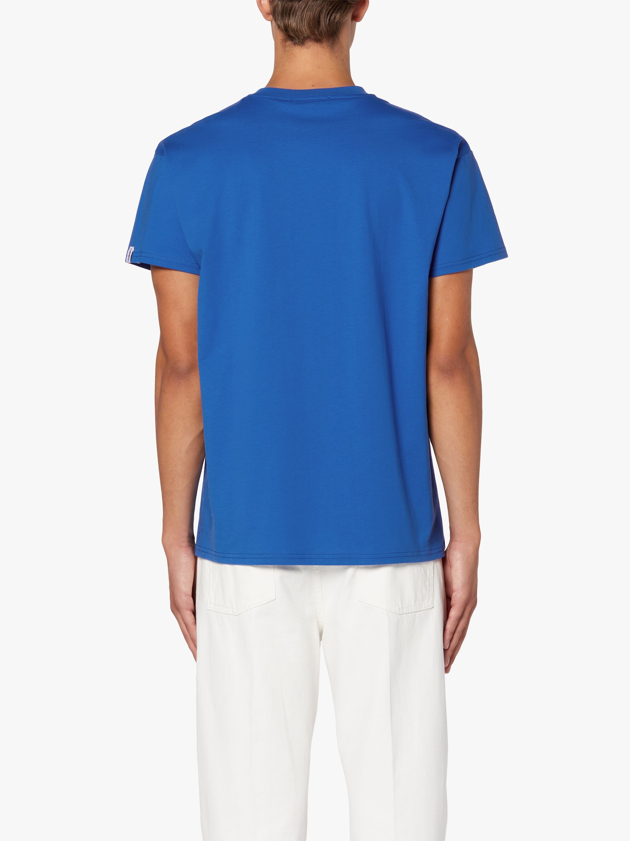 STRIPE BLUE COTTON T-SHIRT | GJM-213 - 4