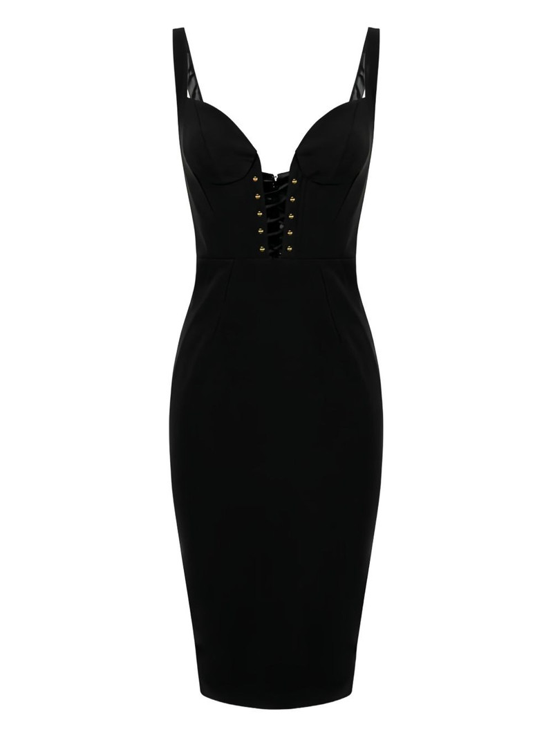 criss-cross button mini dress 1