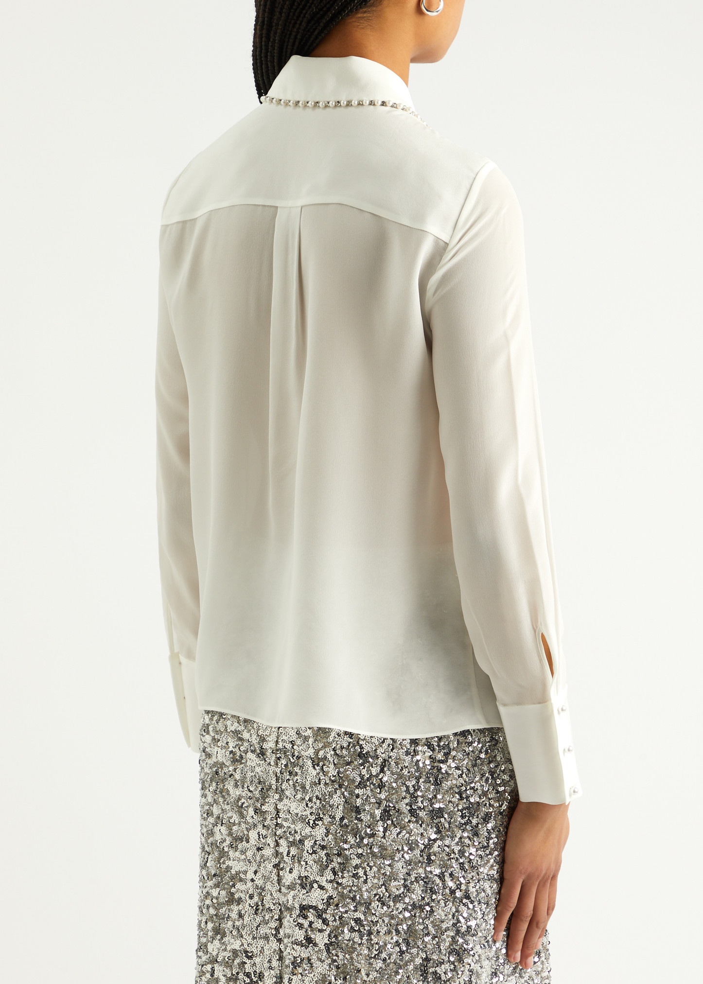 Willa embellished silk-chiffon shirt - 3
