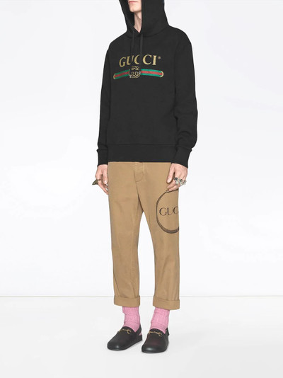 GUCCI Gucci Ouroboros print chino trousers outlook