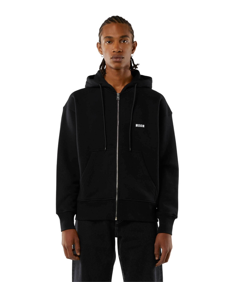 MSGM Cotton sweatshirt with screen print outlook