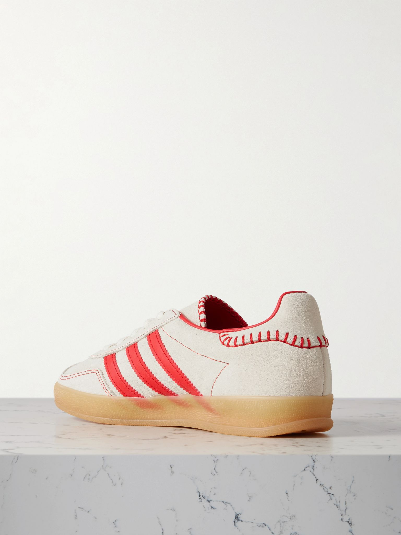 Gazelle Indoor leather-trimmed suede sneakers Beige - 3