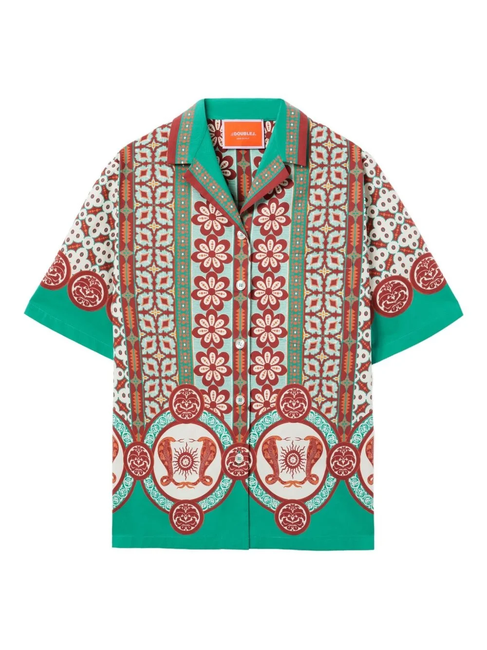 geometric-print patterned shirt - 1