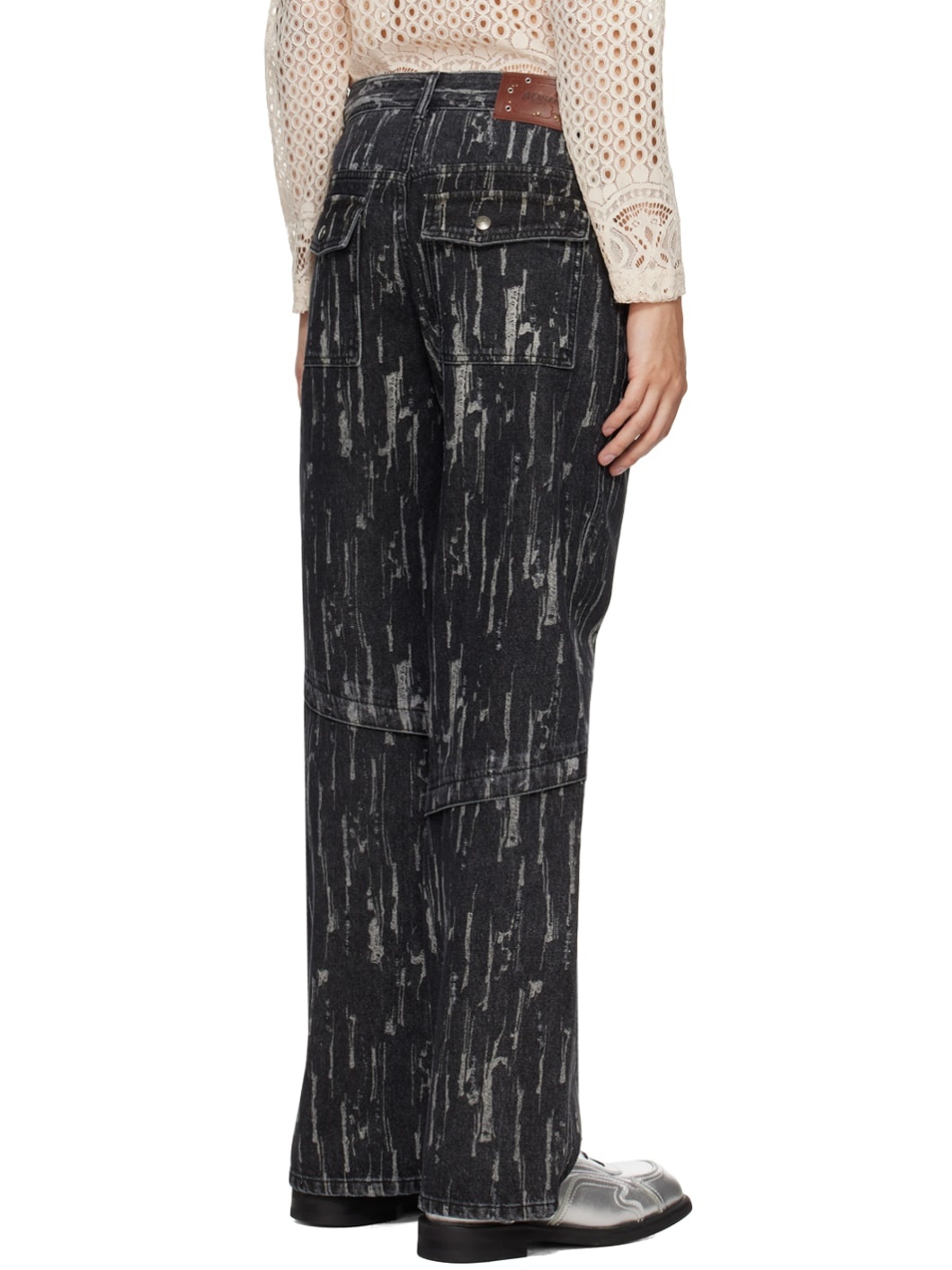 Black Layered Jeans - 3