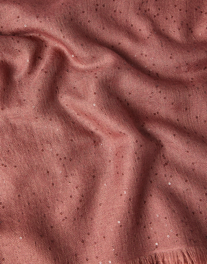 Lightweight cashmere and silk Diamond yarn knit scarf 3