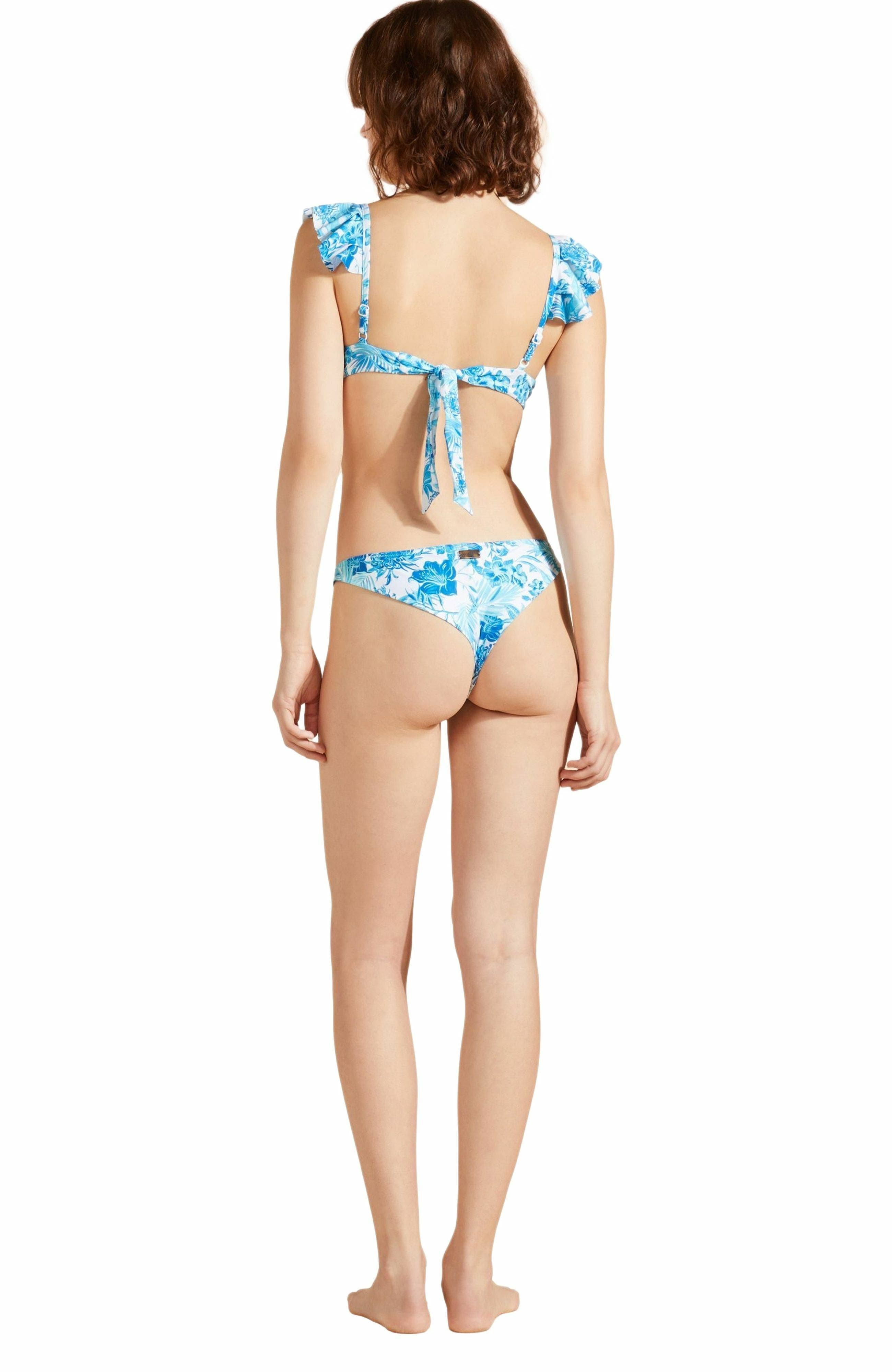 Vilebrequin Women's Tahiti Flower Ruffle Bikini Top in Blanc at Nordstrom - 2