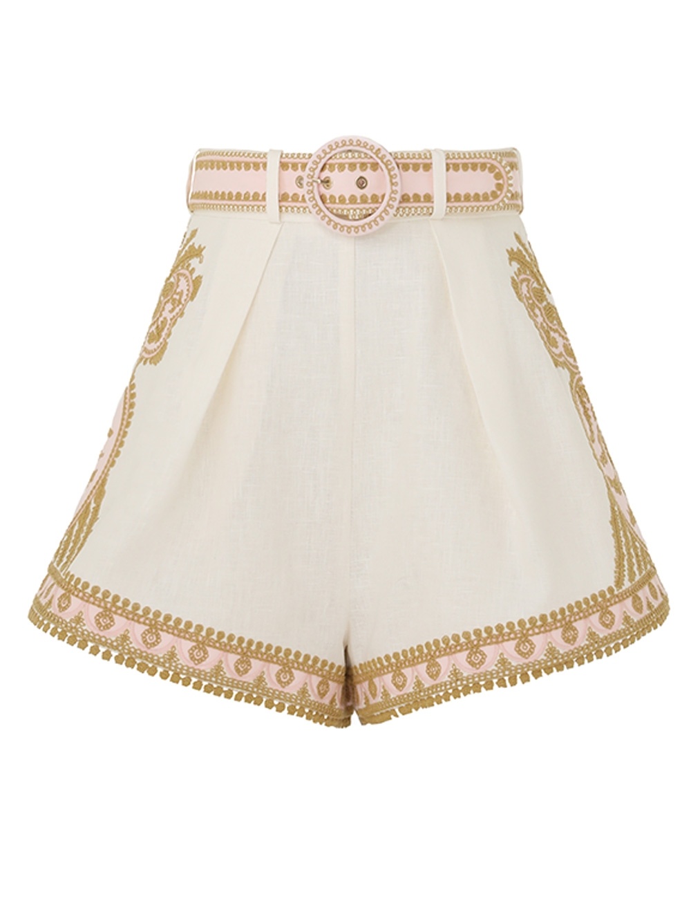 WAVERLY EMBROIDERED TUCK SHORT - 1