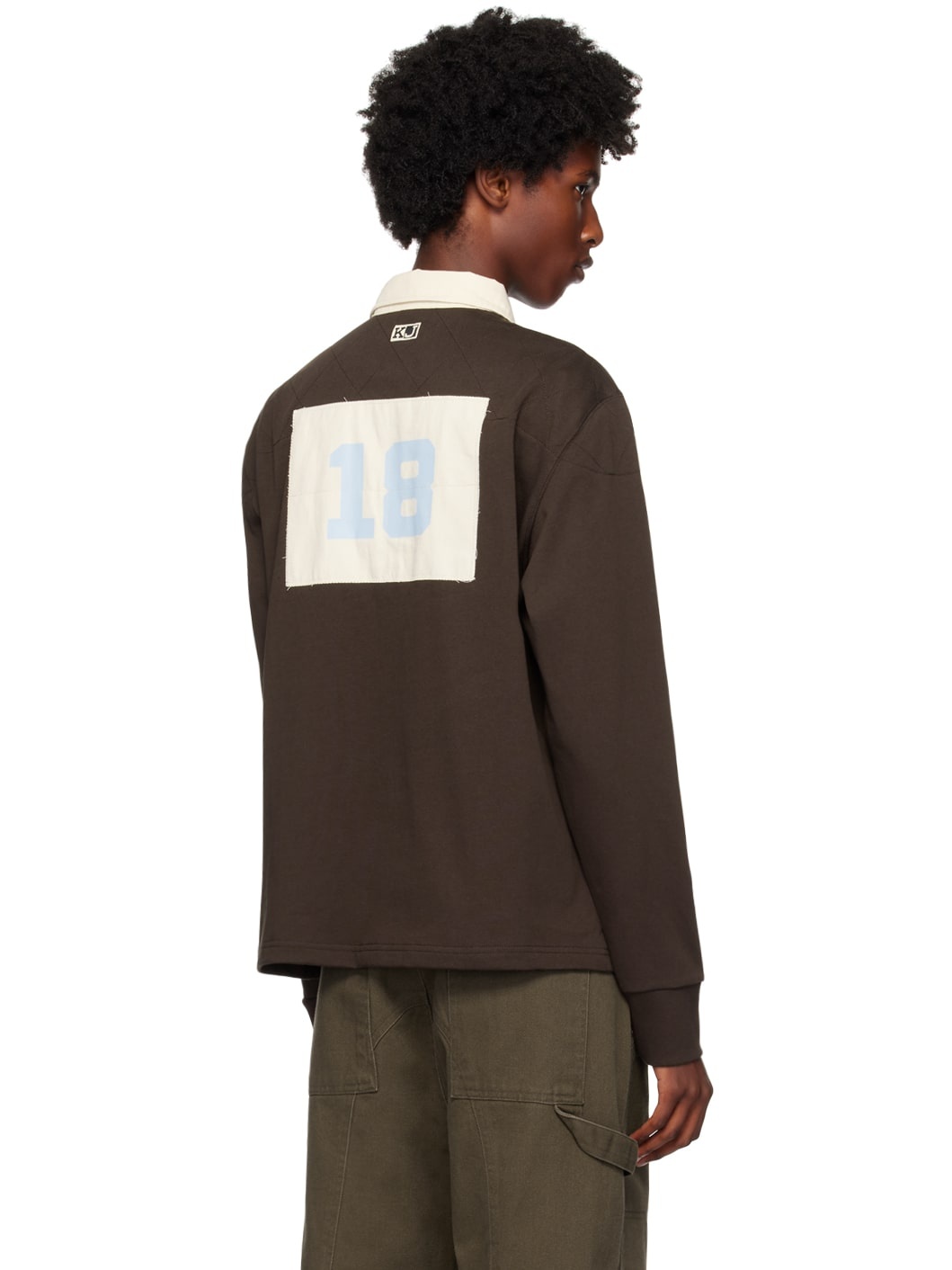 Brown Embroidered Polo - 3