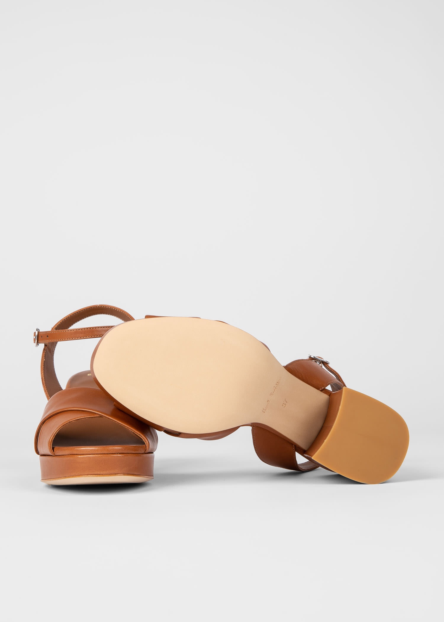 Tan Leather 'Poppy' Heels - 4
