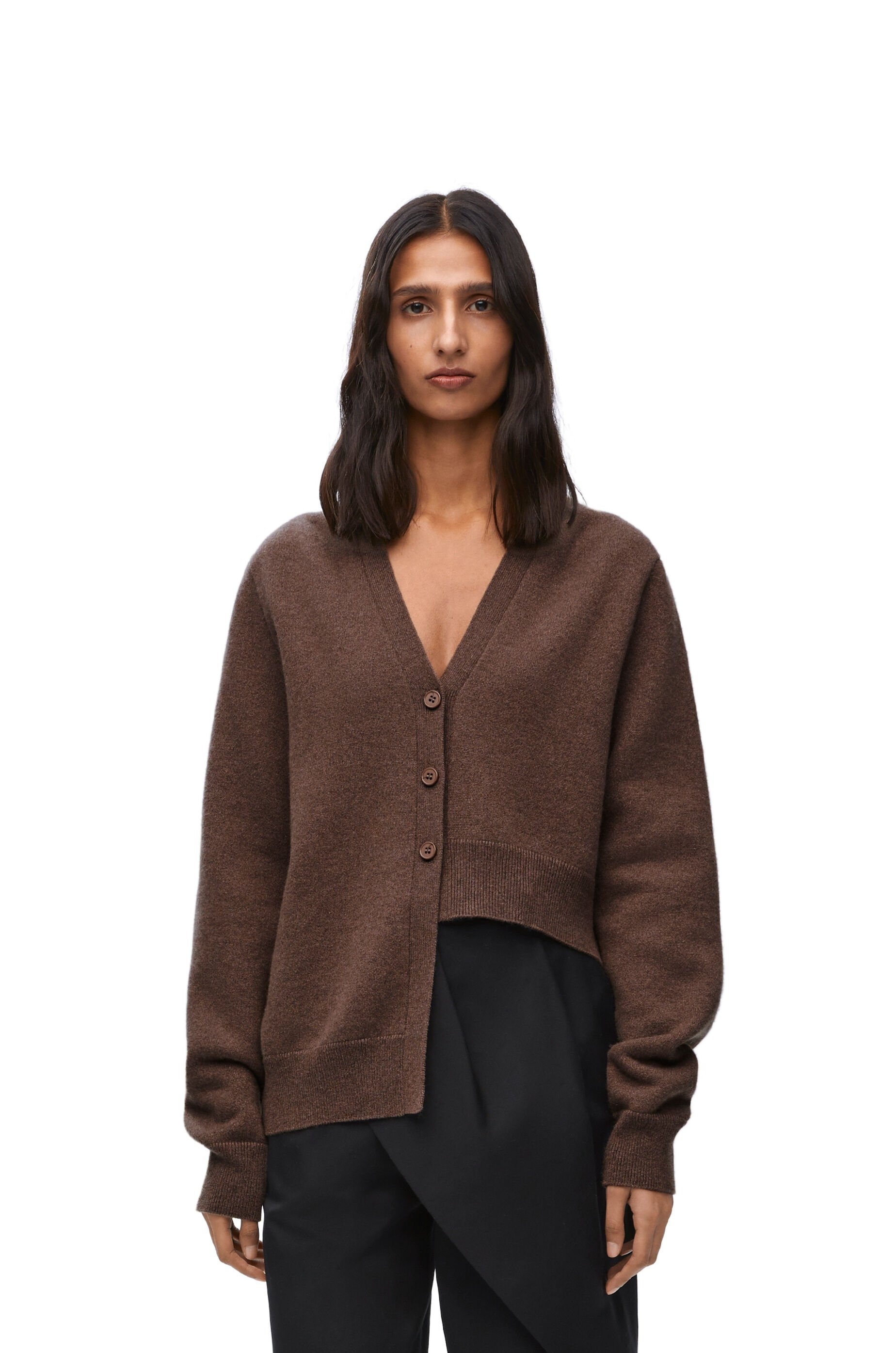 Asymmetric cardigan in cashmere - 3