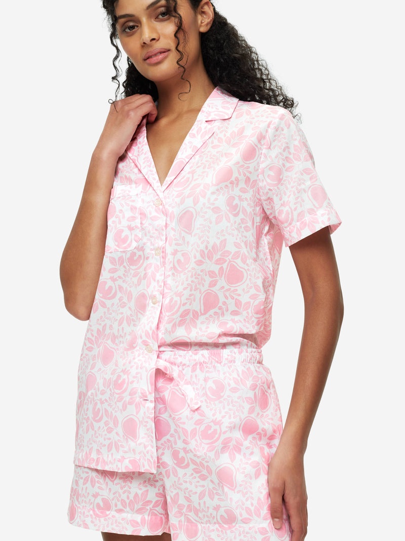 Women's Short Pyjamas Nelson 89 Cotton Batiste Pink - 2
