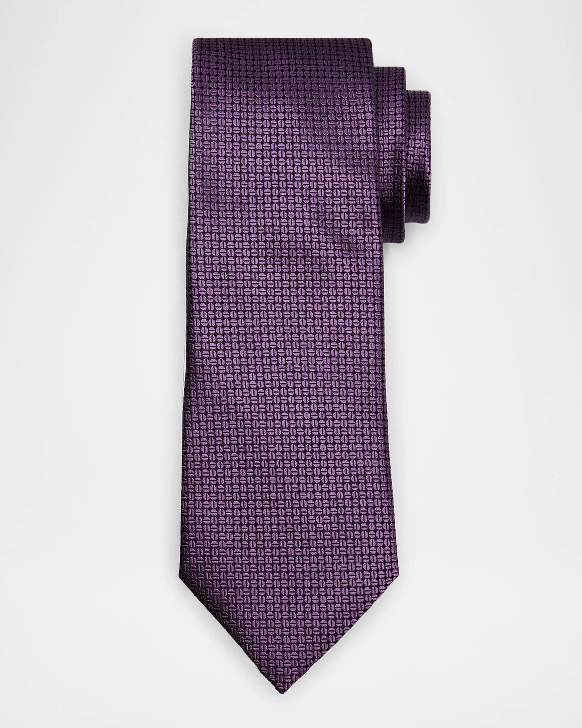 Men's Tonal Geometric Jacquard Tie - 1