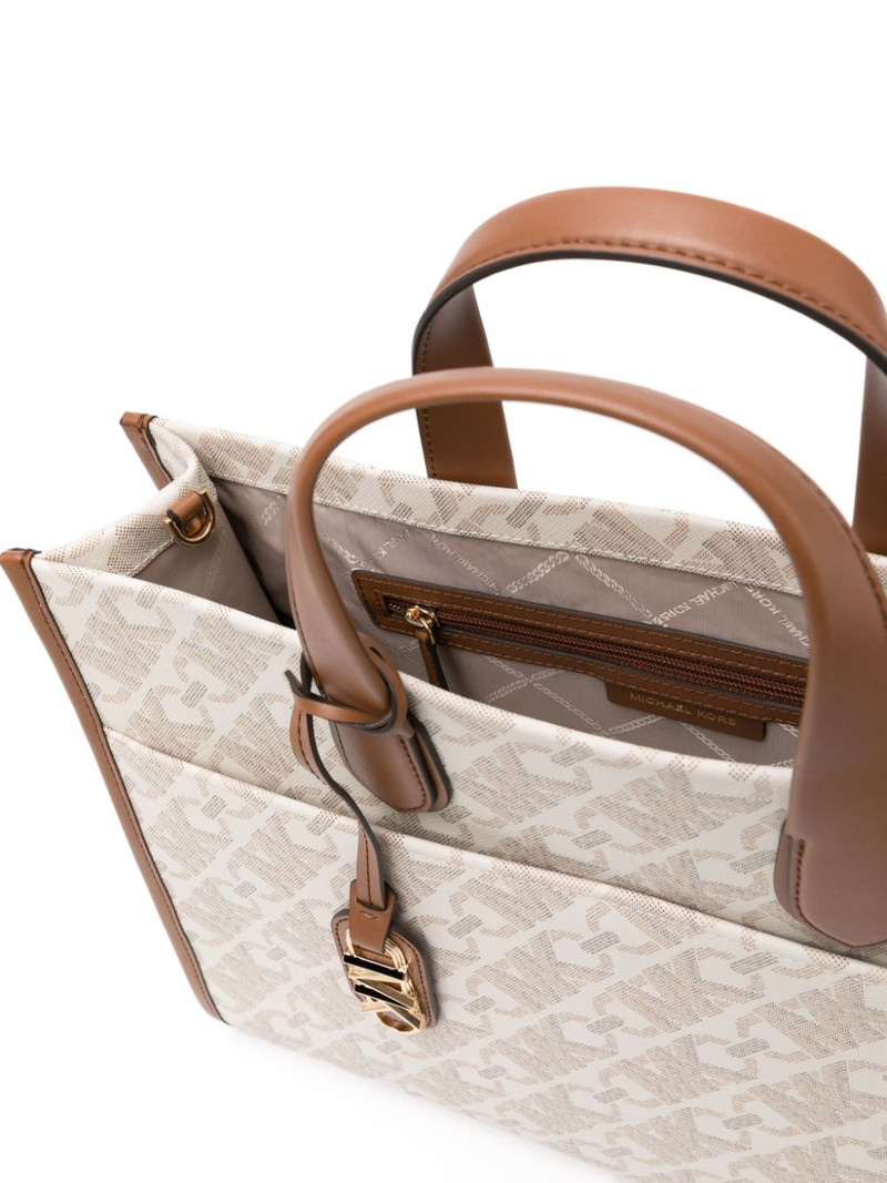 monogram-print canvas tote bag 5