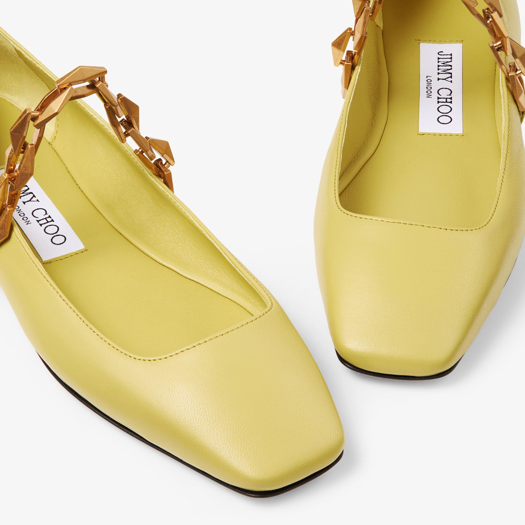 Diamond Tilda Flat
Yellow Nappa Leather Flats - 3