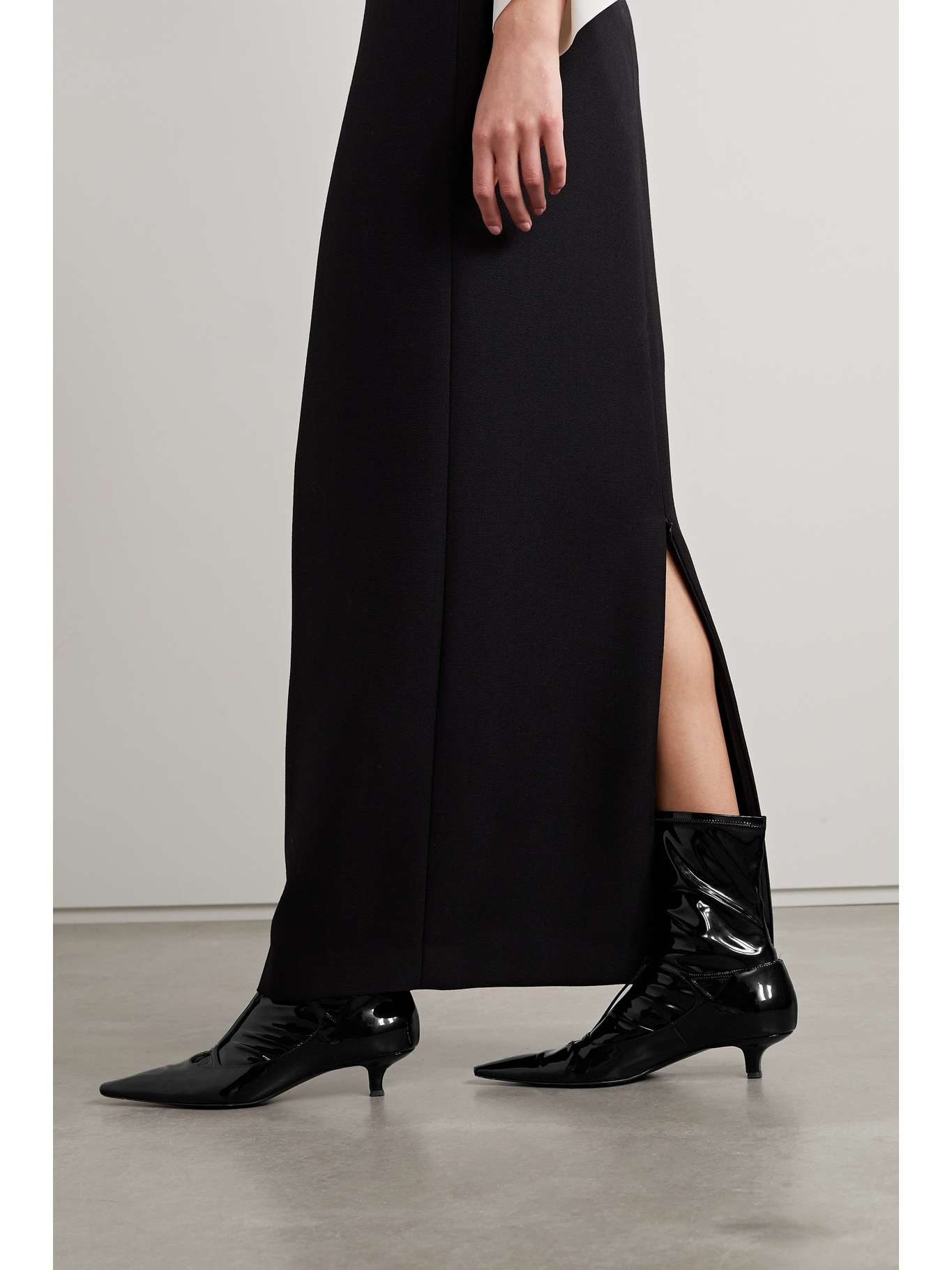 The Row Patent-leather ankle boots | netaporter | REVERSIBLE