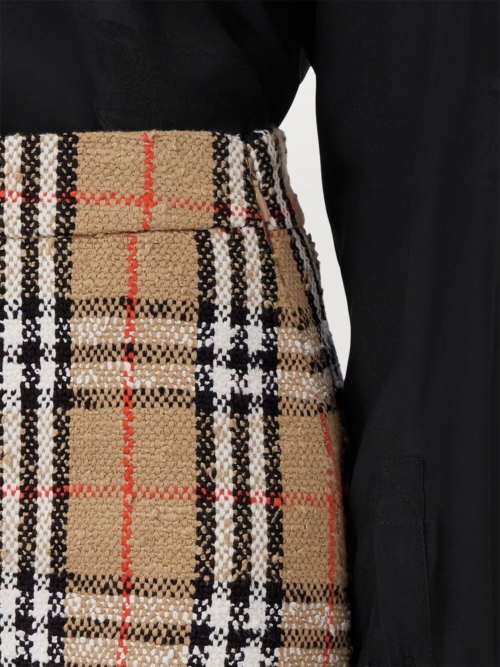 Vintage Check bouclé mini skirt - 5
