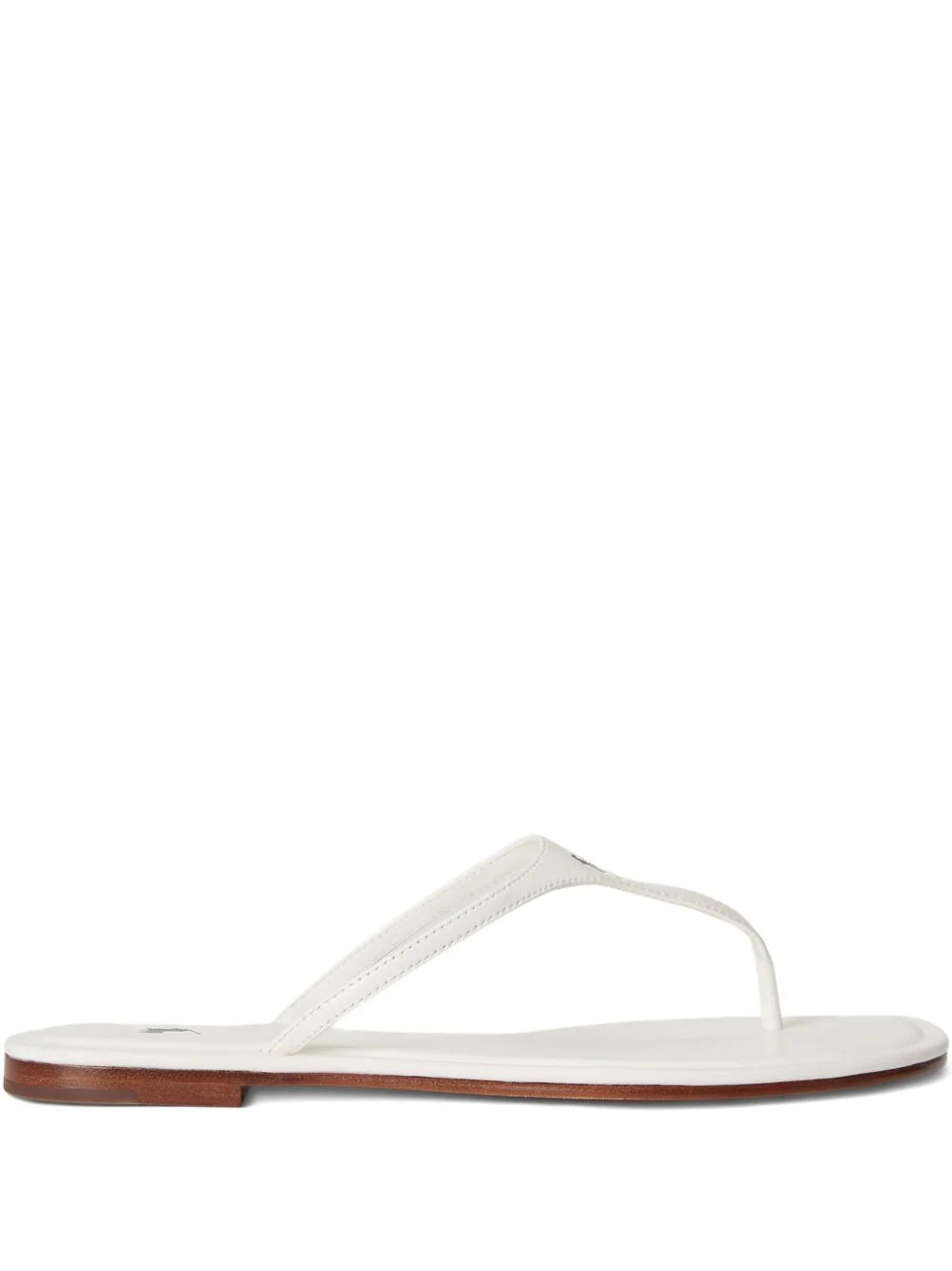 logo-detail leather sandals - 1