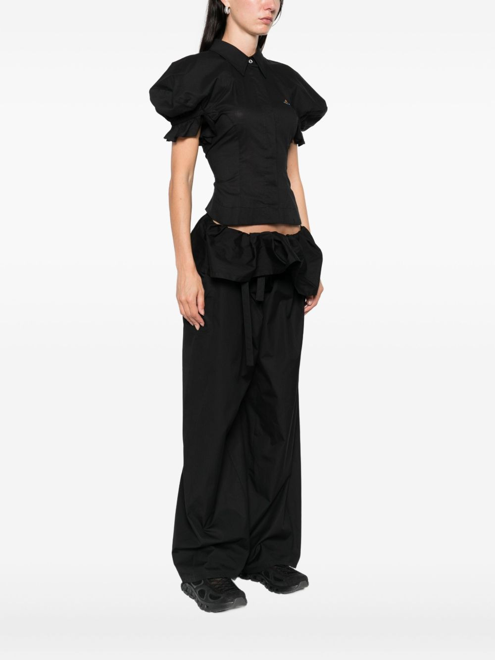 Gexy puff-sleeve button shirt - 3