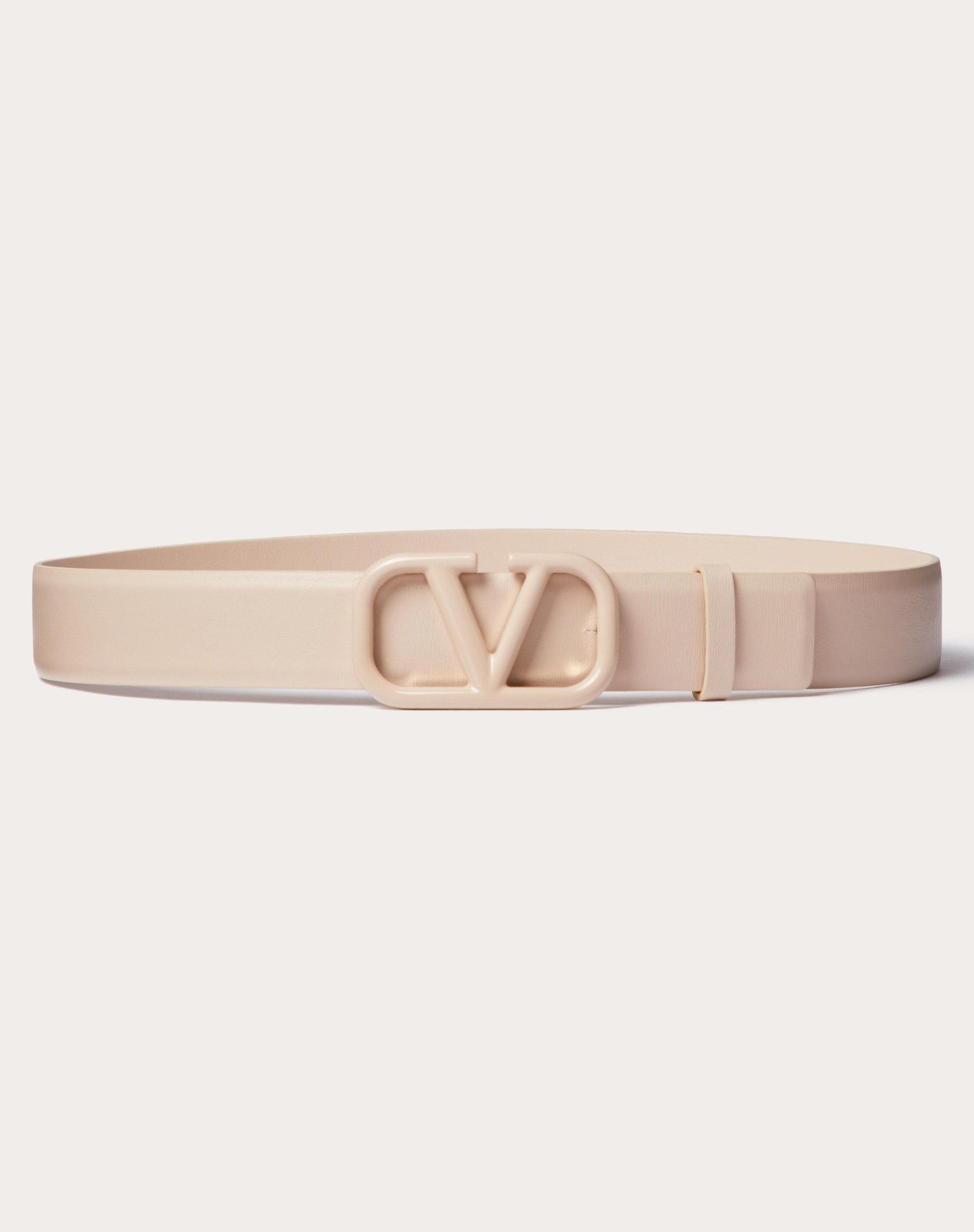 REVERSIBLE VLOGO SIGNATURE BELT IN GLOSSY CALFSKIN 70 MM