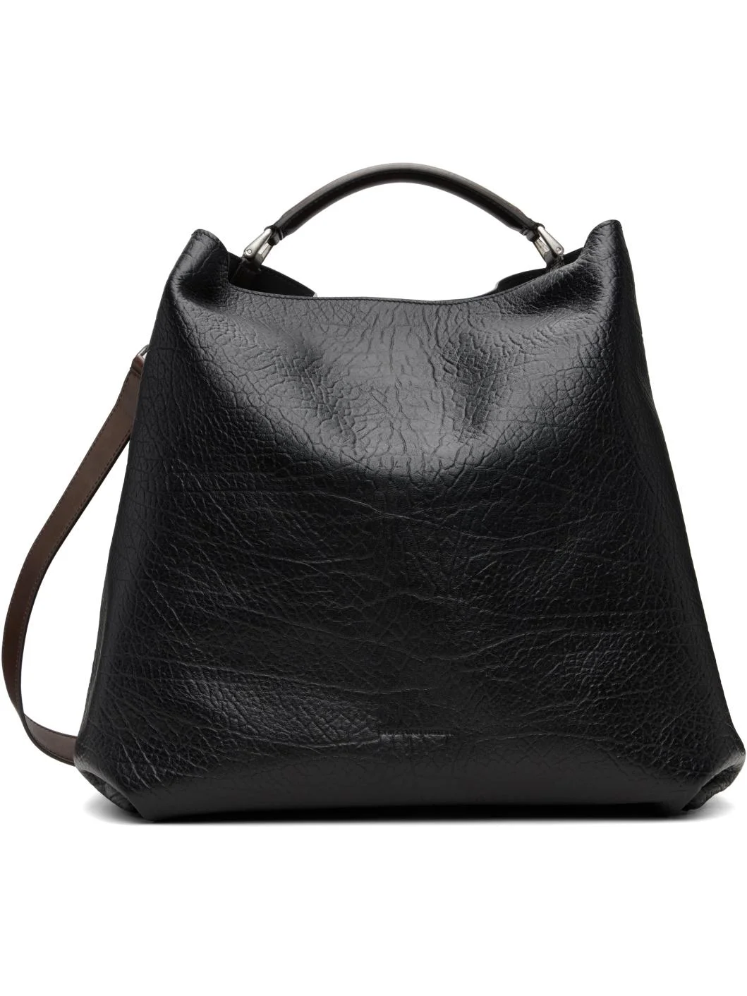 Black Leather Sling Bag - 1