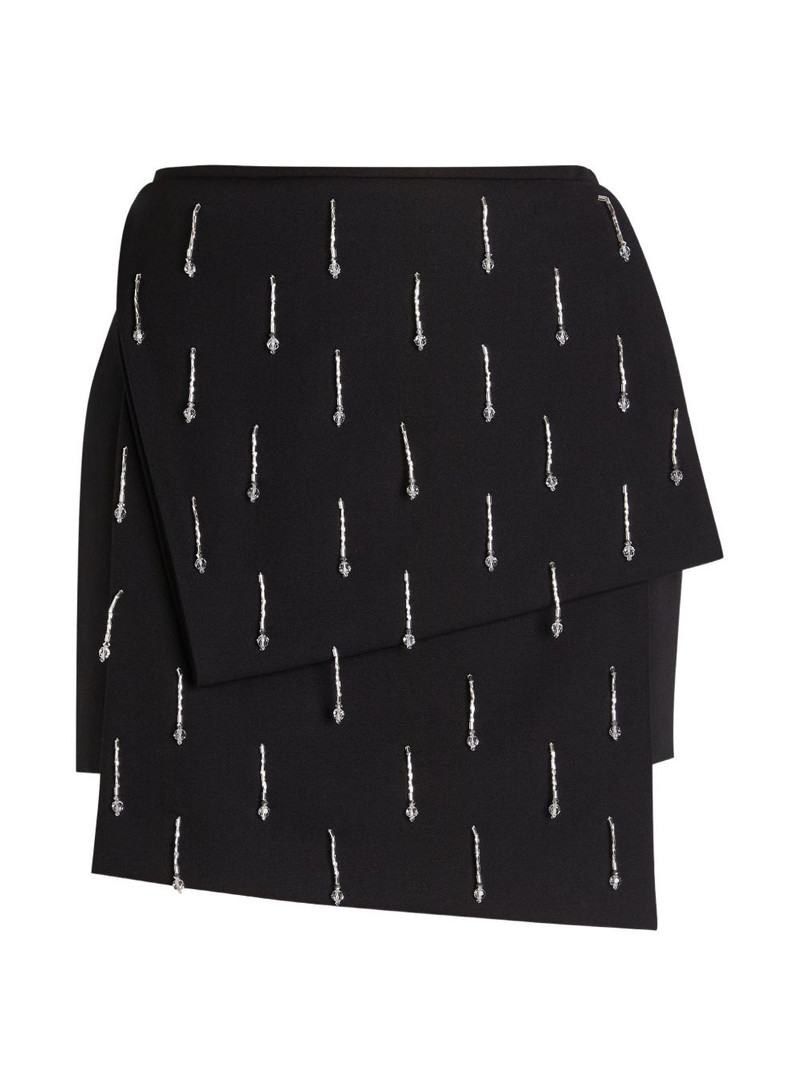 Mina crystal-embellished mini skirt 1
