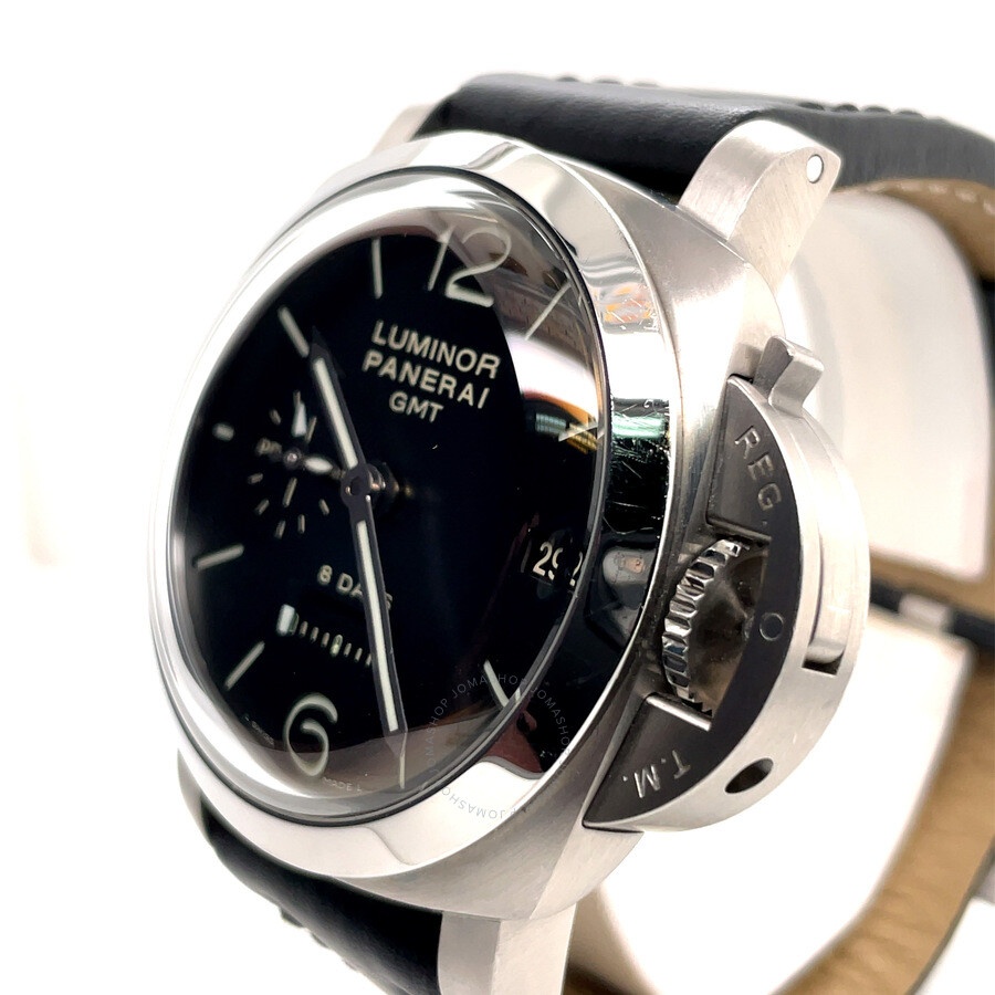 Pre-owned Panerai Luminor 1950 8 Days GMT GMT Black Dial Men's Watch PAM 00233 - 2