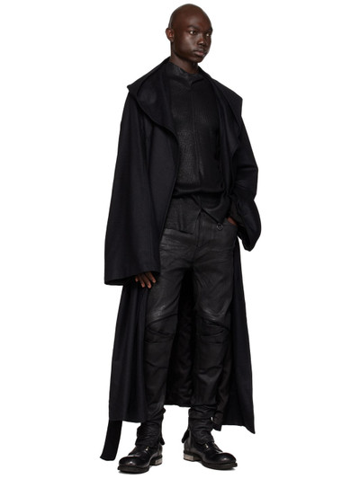 Julius Black Hooded Coat outlook