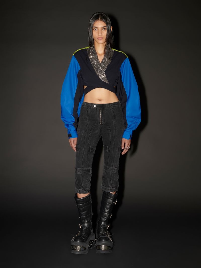 CROPPED SEQUIN JACKET - 2