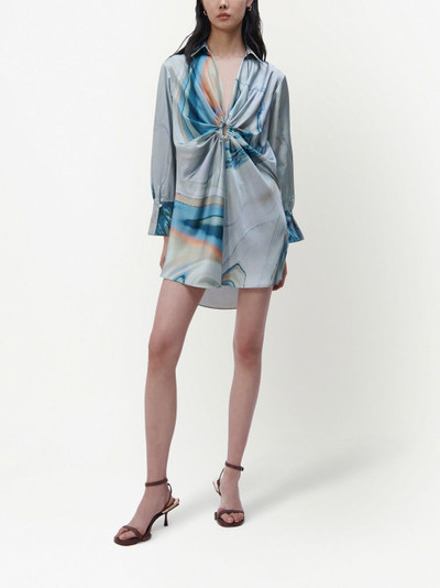 SIMKHAI Roma gathered-detail shirt dress outlook