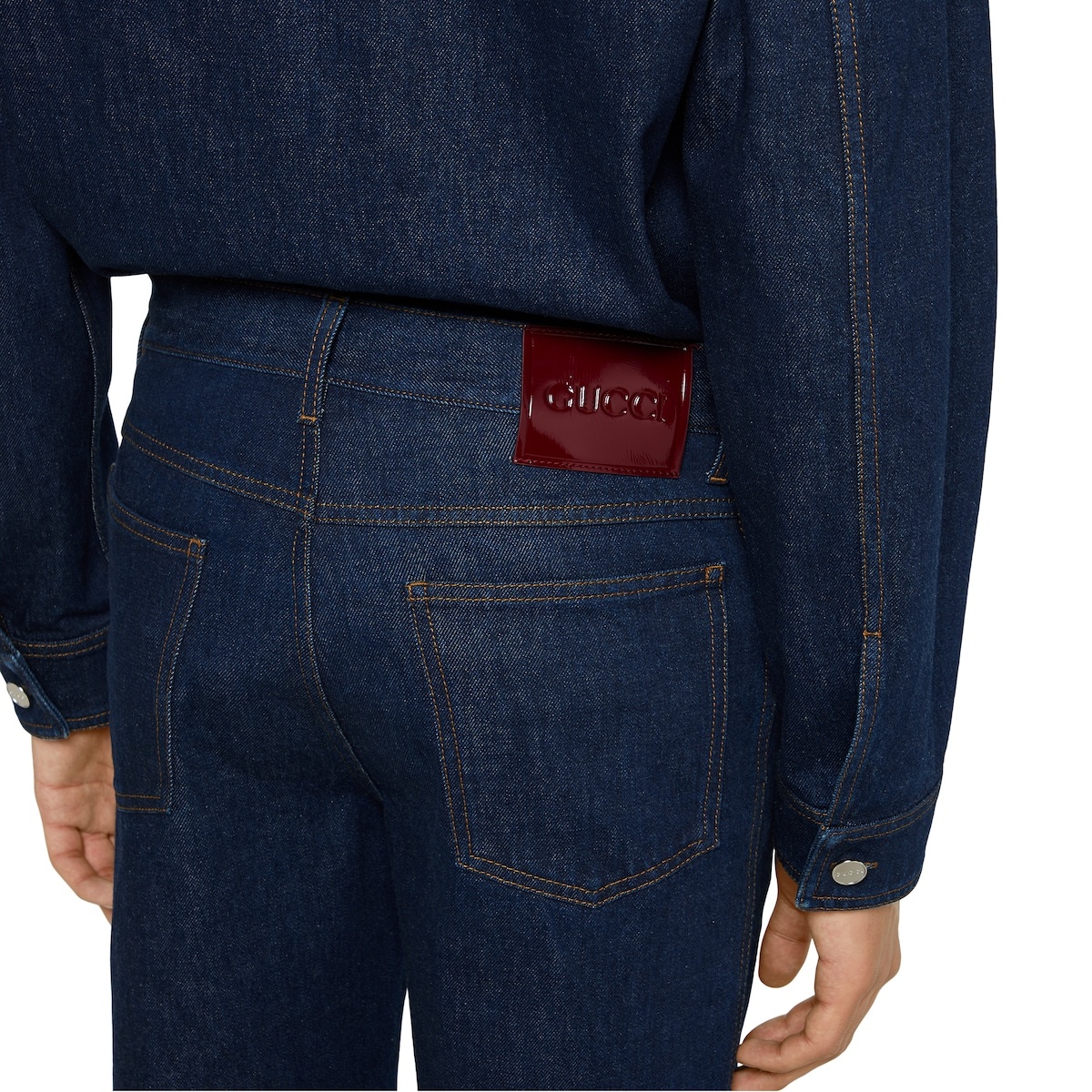 Slim fit cotton denim pant - 5