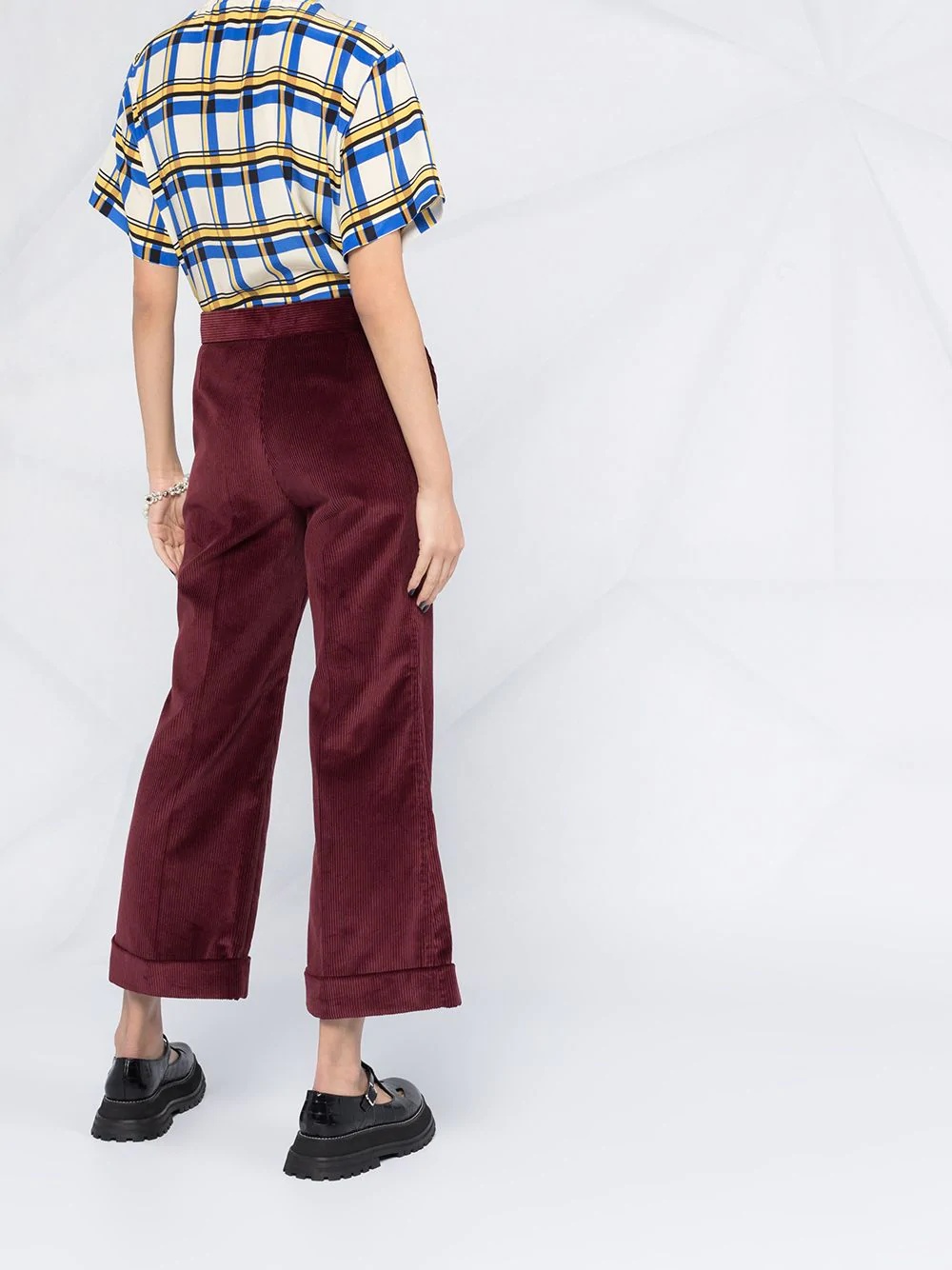 cropped corduroy trousers - 6