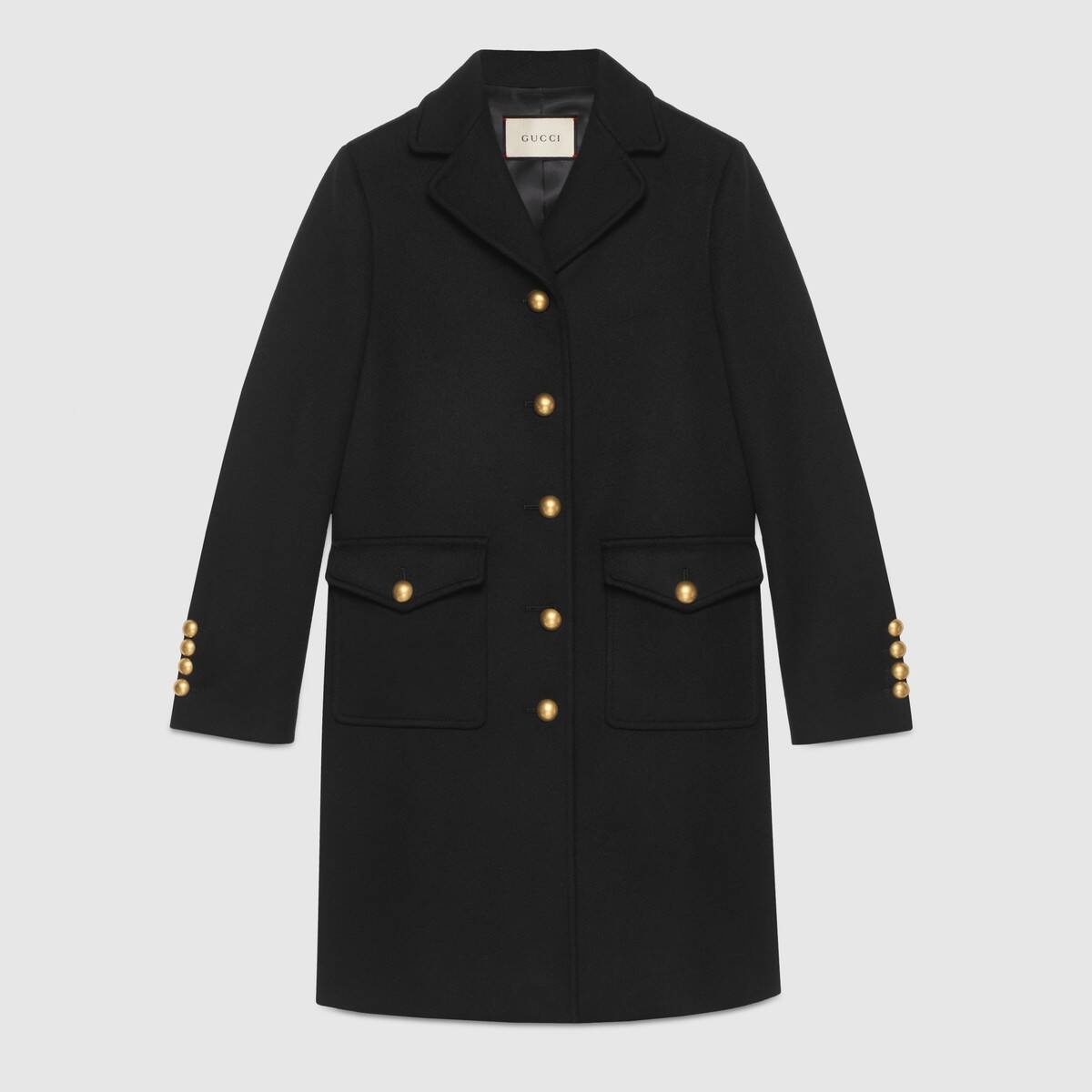 Wool coat with Double G - 2