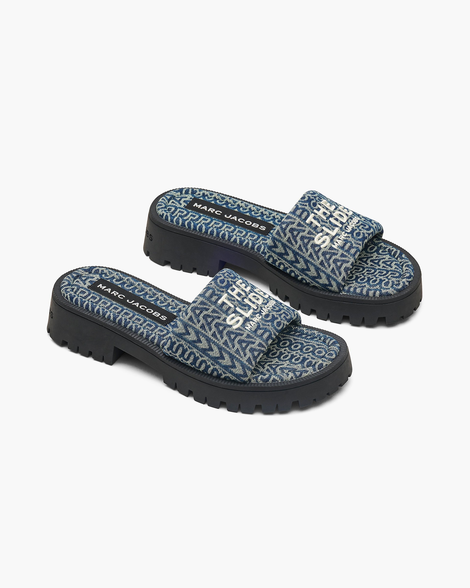 【関税込み】The Lug Sole Sandals - Marc Jacobs - Cotton - Bl Marc Jacobs THE LUG SOLE SLIDE | REVERSIBLE