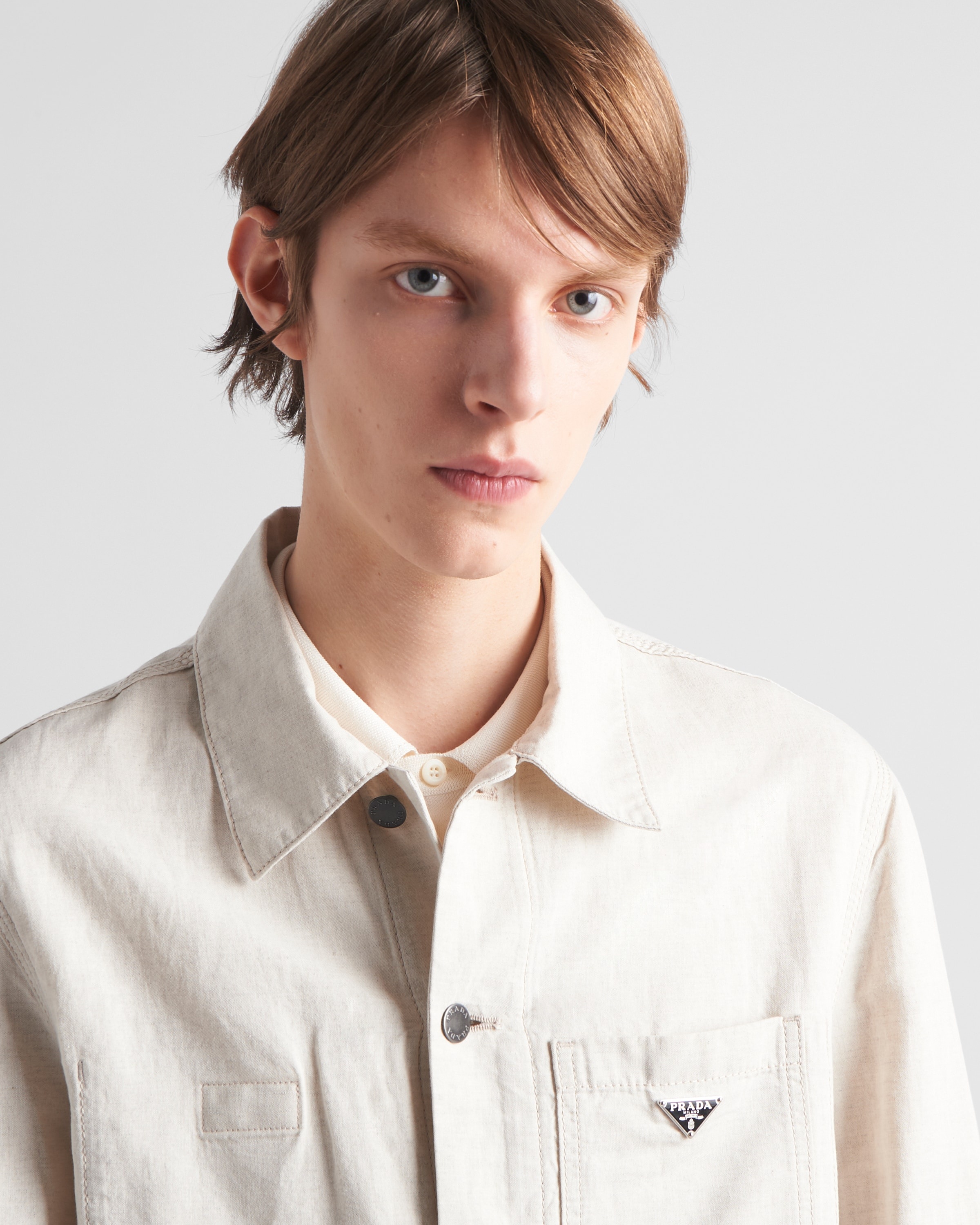 Chambray blouson jacket - 4