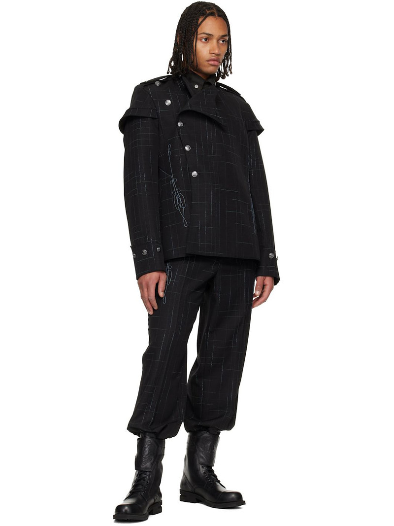 Kiko Kostadinov Black Kormos Military Trousers outlook