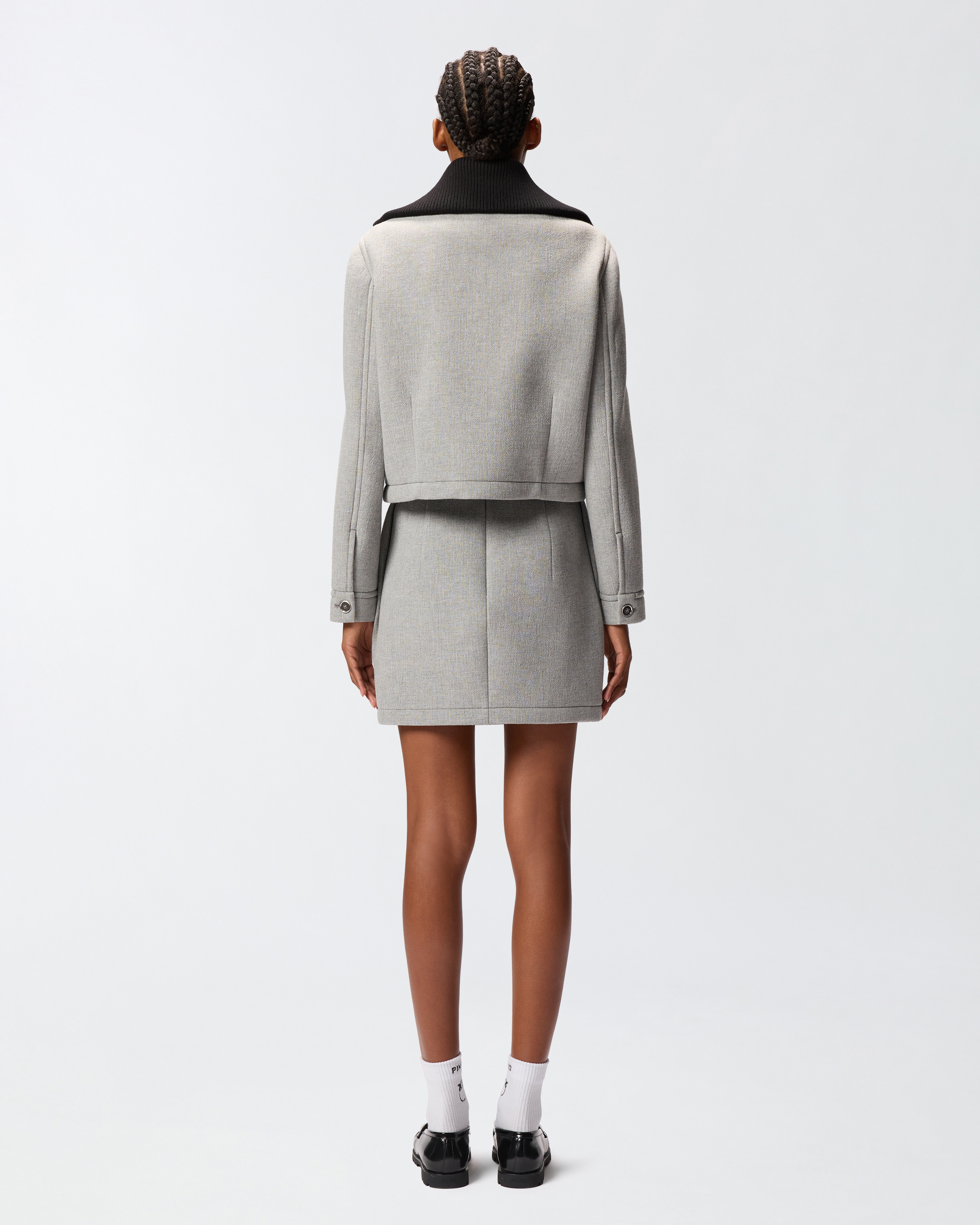 SLIM-FIT JACKET WITH KNIT COLLAR - 4