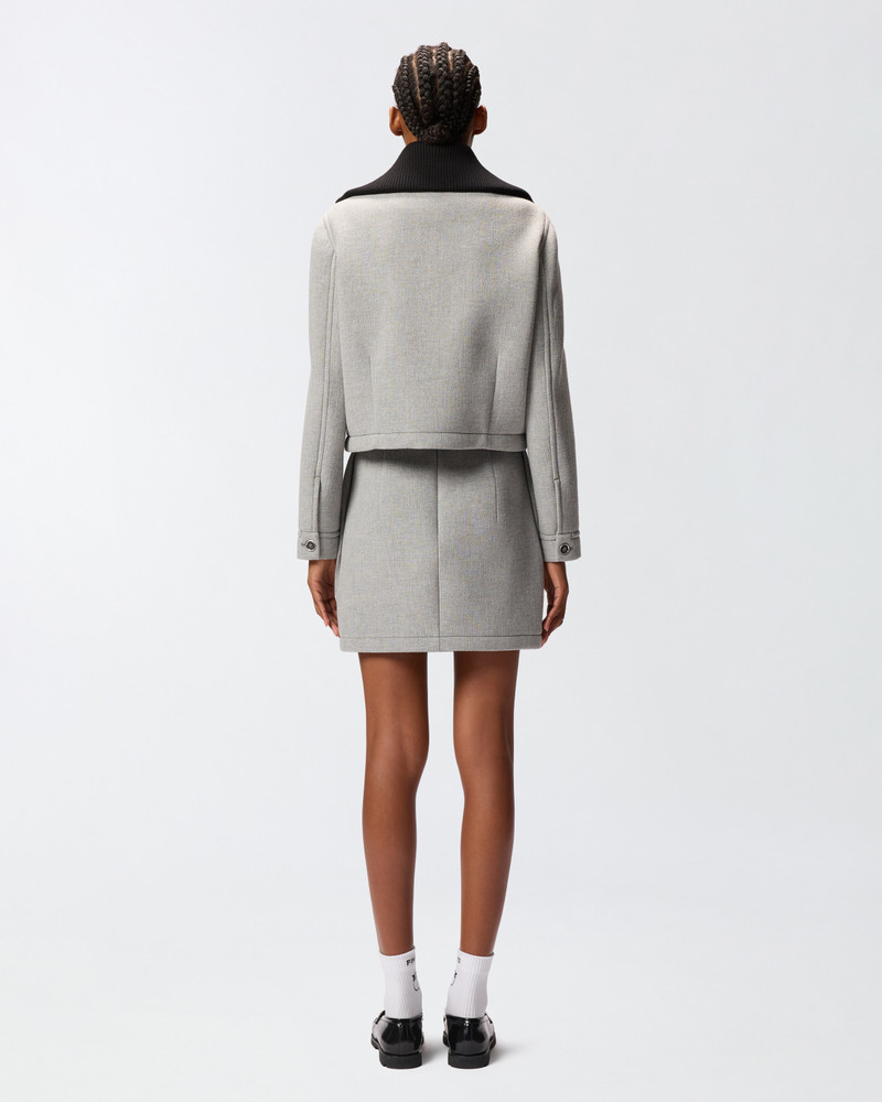 SLIM-FIT JACKET WITH KNIT COLLAR 4