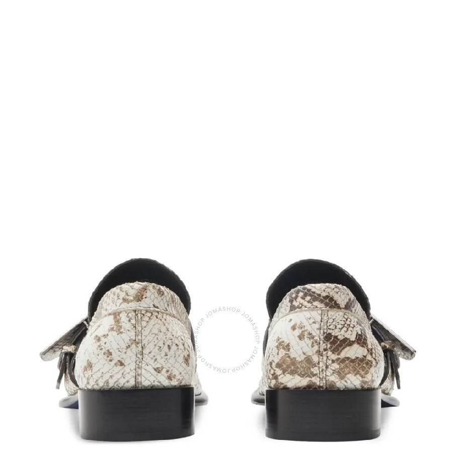 Burberry All-Over Python Print Leather Loafers - 3